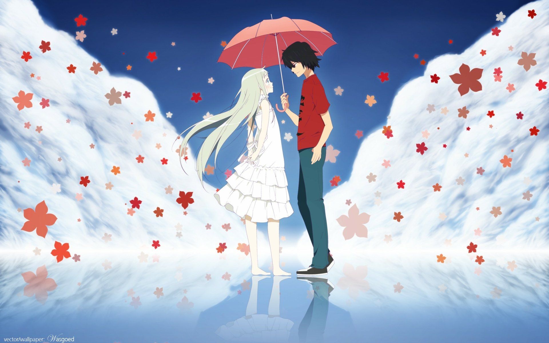 1920x1200 Anohana HD Wallpaper: Jinta Yadomi and Meiko Honmax1600
