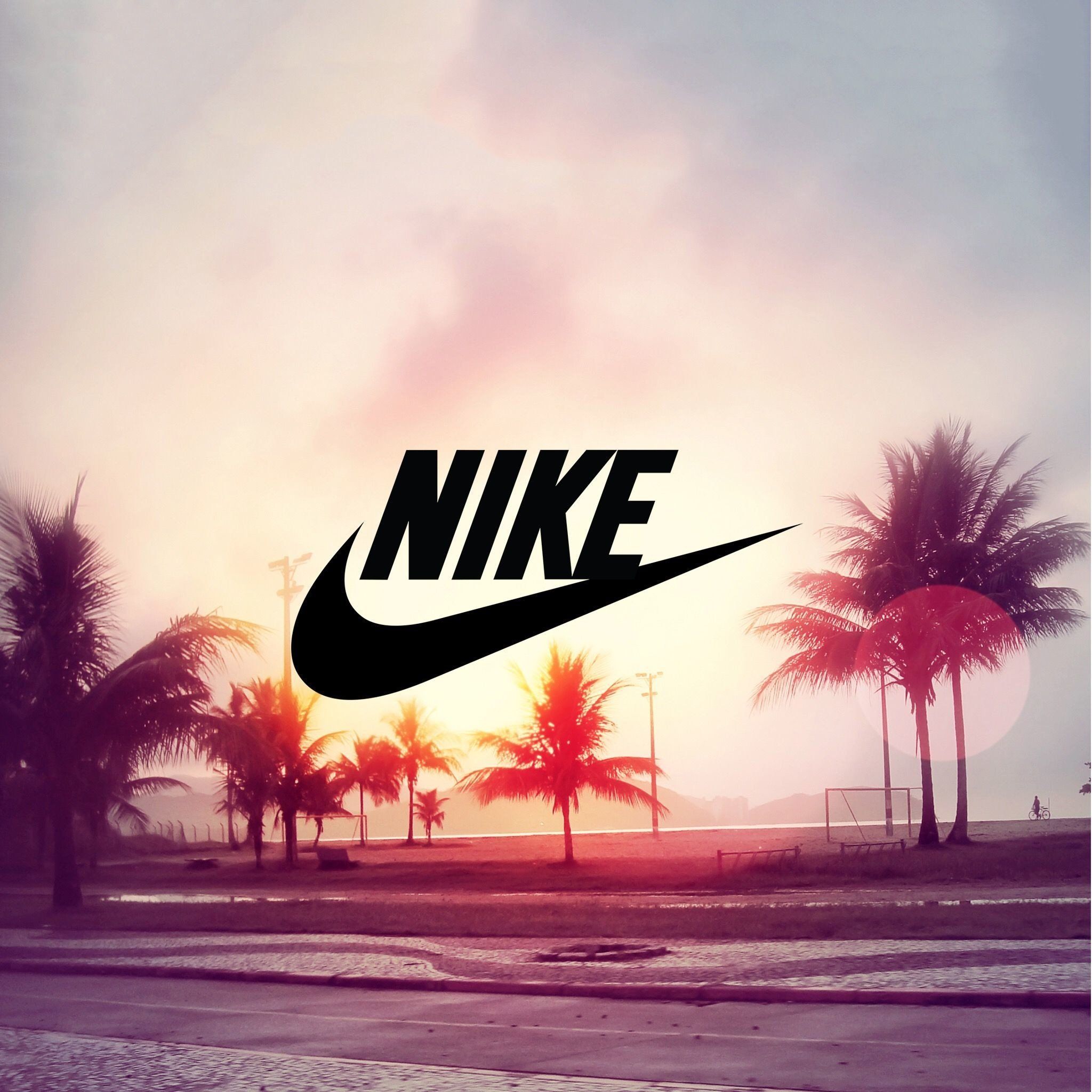 2048x2048 Fashion Nike Wallpaper Rose Gold Nike Sign In Pink Wallpaper