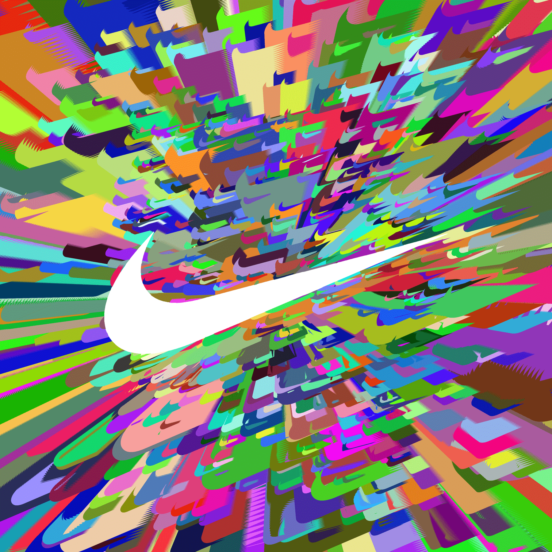 1800x1799 Wallpaper Pink Nike Logo Rainbow Nike Logo On Sale