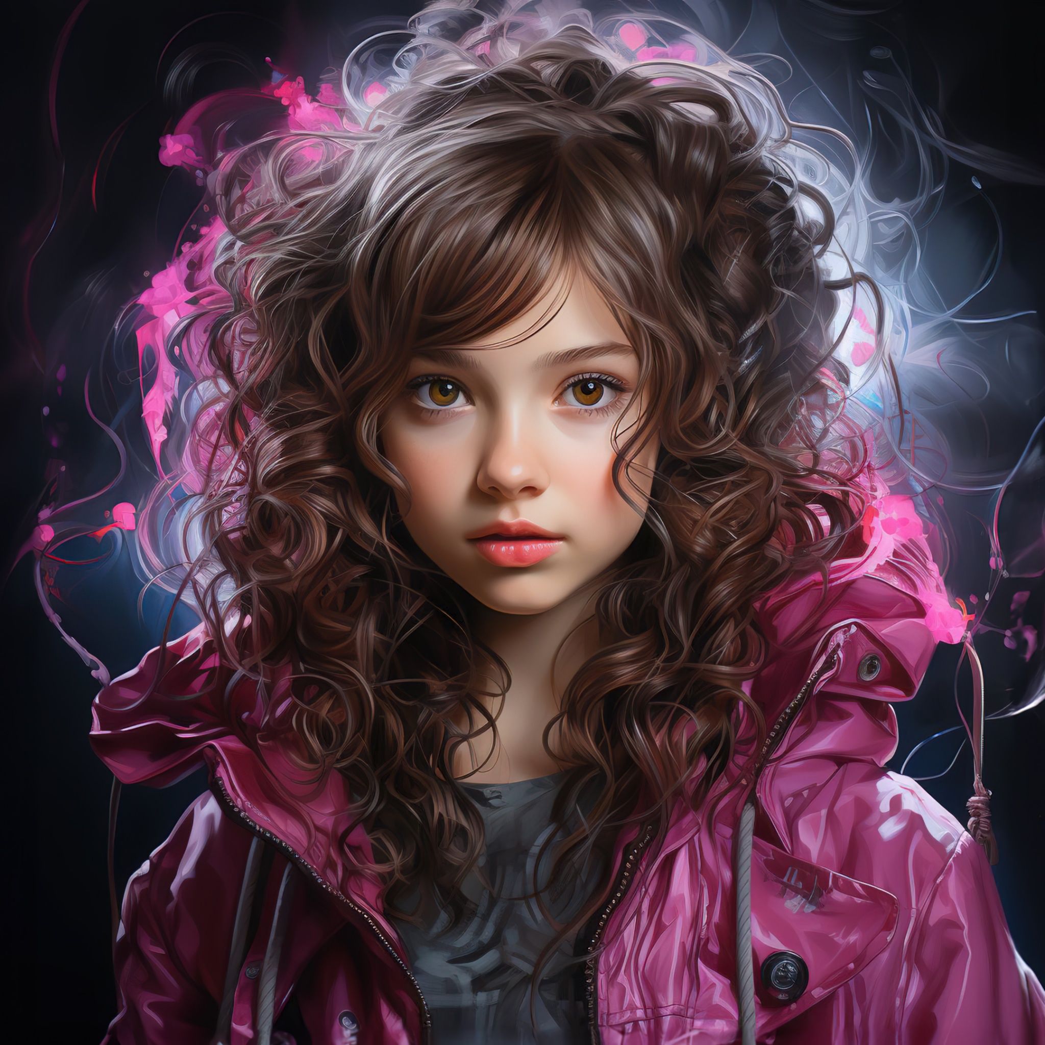 2048x2048 Cute Girl Wallpaper 4K, AI art, Girly background, Pretty