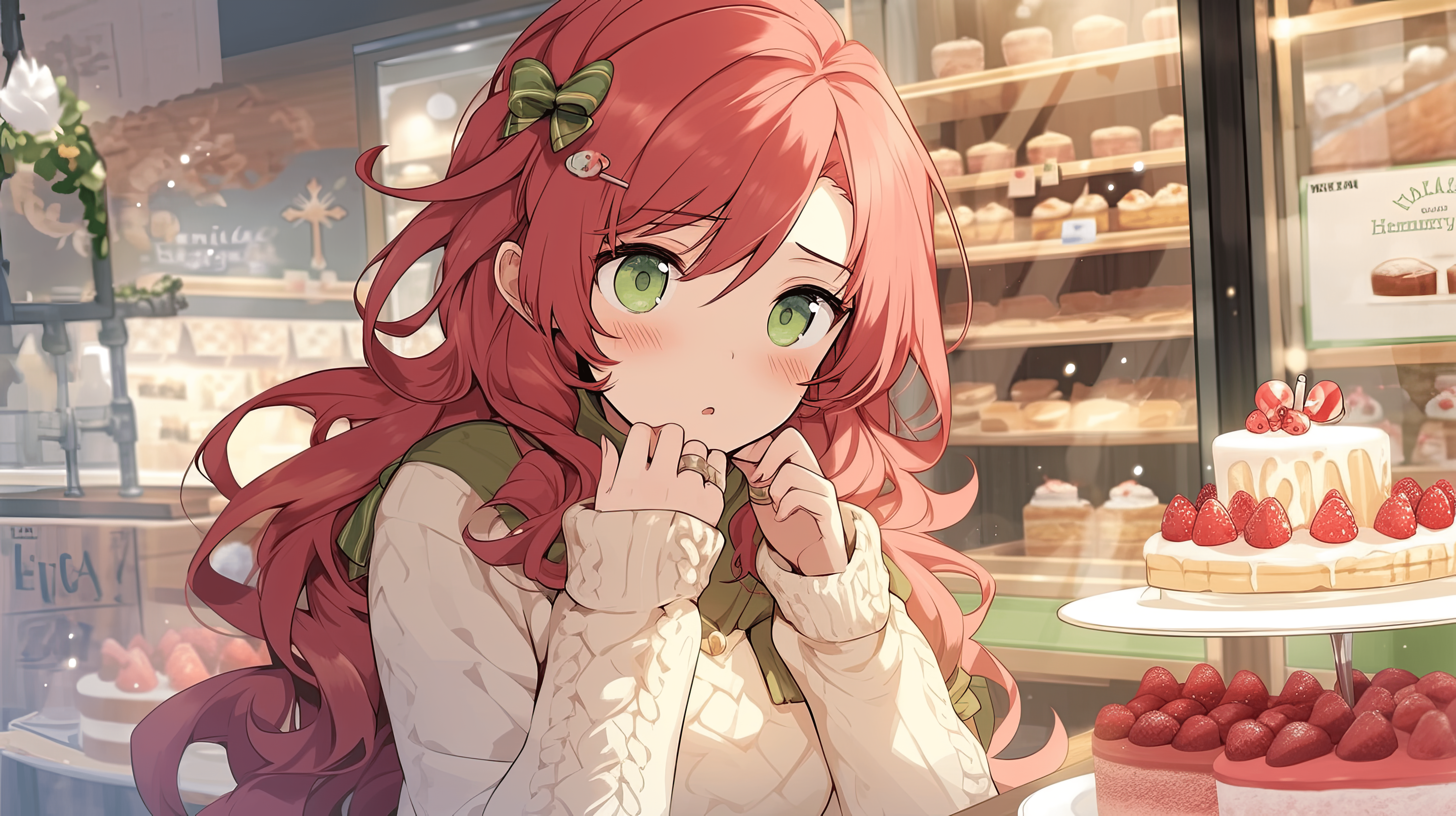 8736x4896 8K Ultra HD Anime Girl: Stunning AI Art Portrait