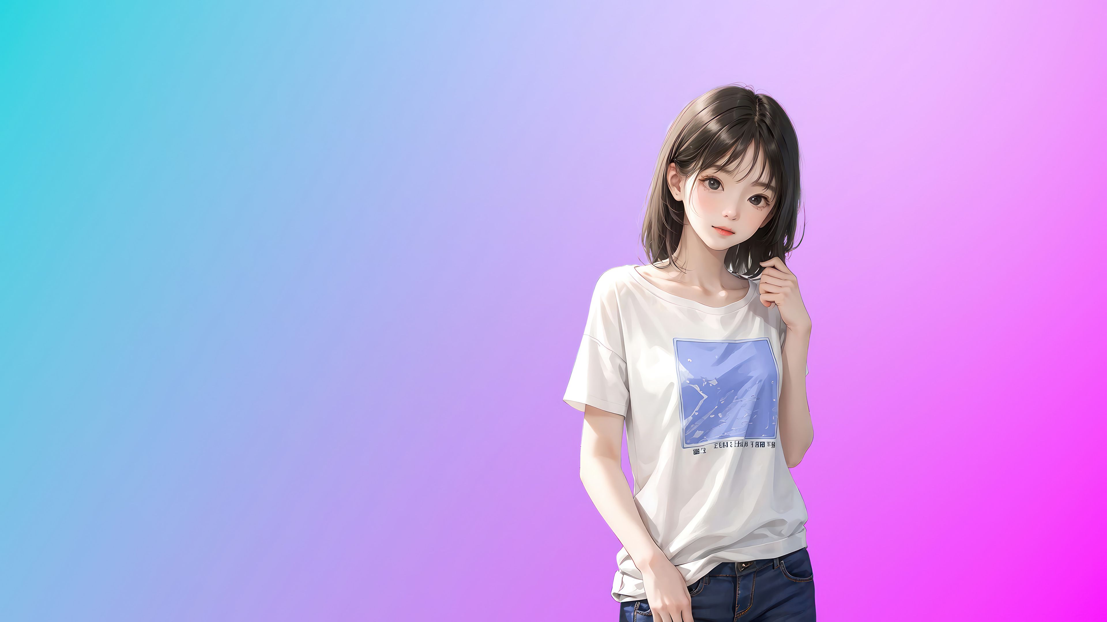 3840x2160 Cute Anime Girl Art 4K Wallpaper iPhone HD Phone l