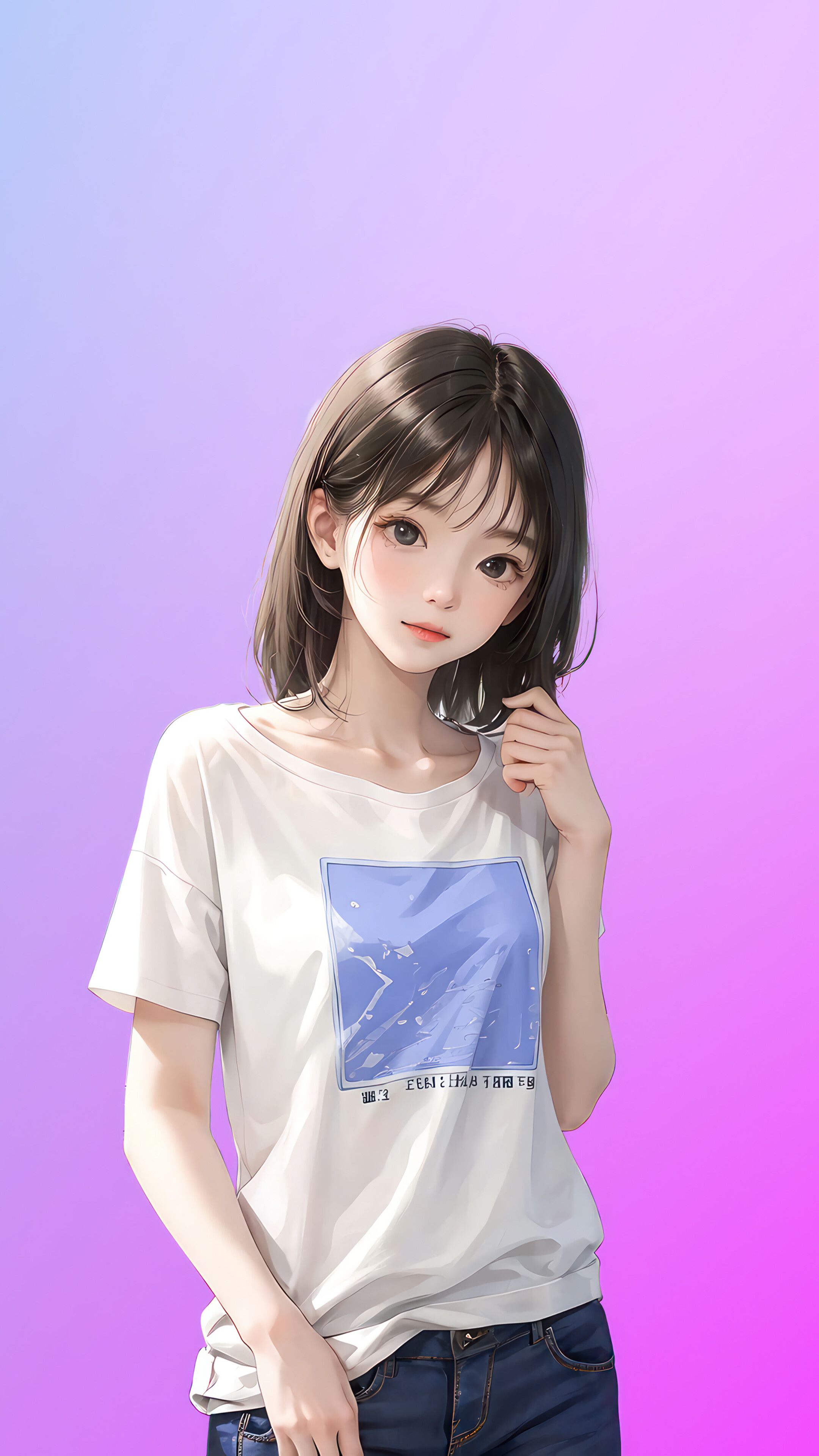 2160x3840 Cute Anime Girl Art 4K Wallpaper iPhone HD Phone l