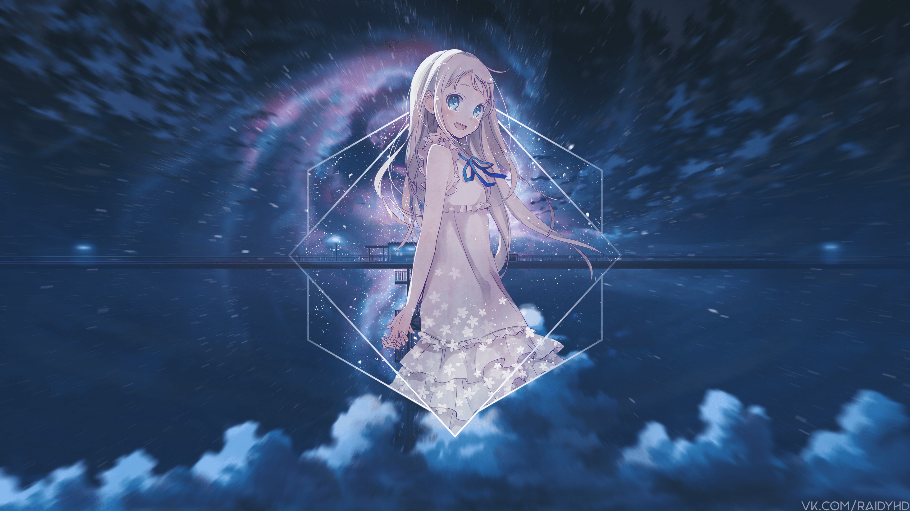 3840x2160 Meiko Honma In Anohana: Stunning 4K Ultra HD Anime Wallpaper With Picture In Picture Flairx2160