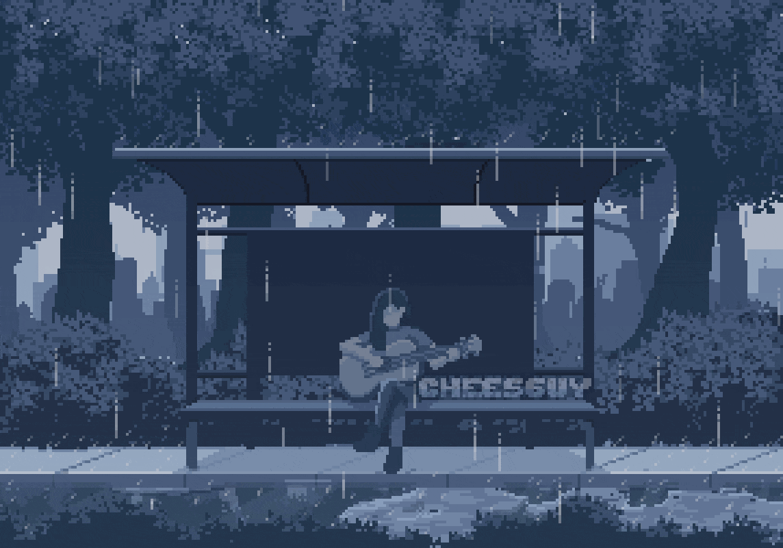 1144x800 (WIP) A gray rainy day (commision)