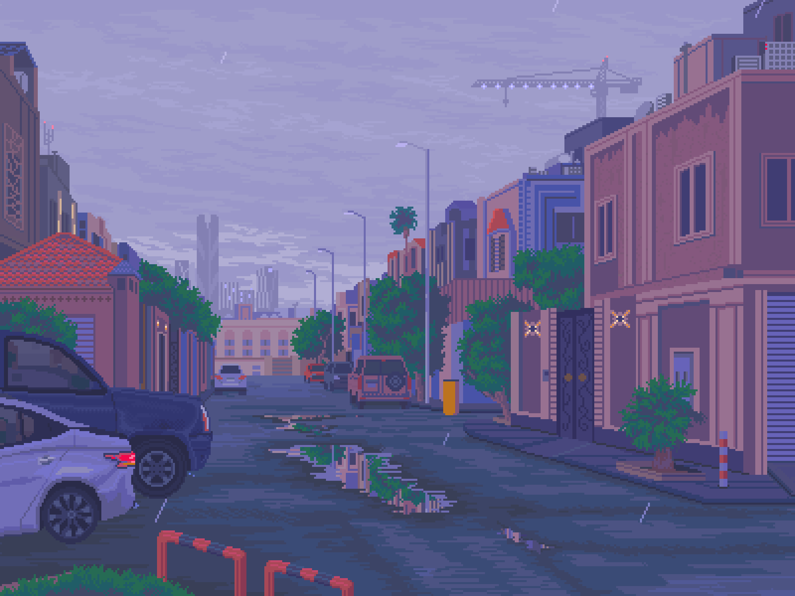 1600x1200 Winter Rain, Me, Pixel Art, 2023