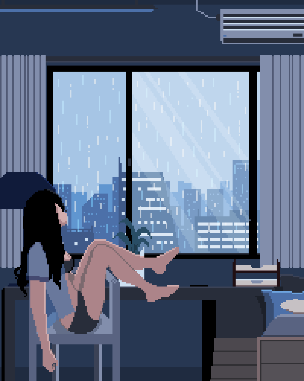 1000x1250 Pixel gif wallpaper. Lofi pixel art gif, Pixel rain aesthetic, Core