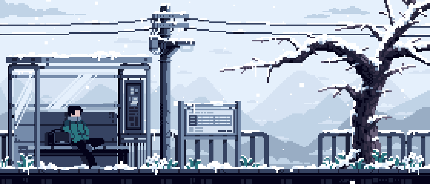 1400x600 Pixel art rain backgrounduuu pixel art, Peaceful pixel art gif, Banner gif