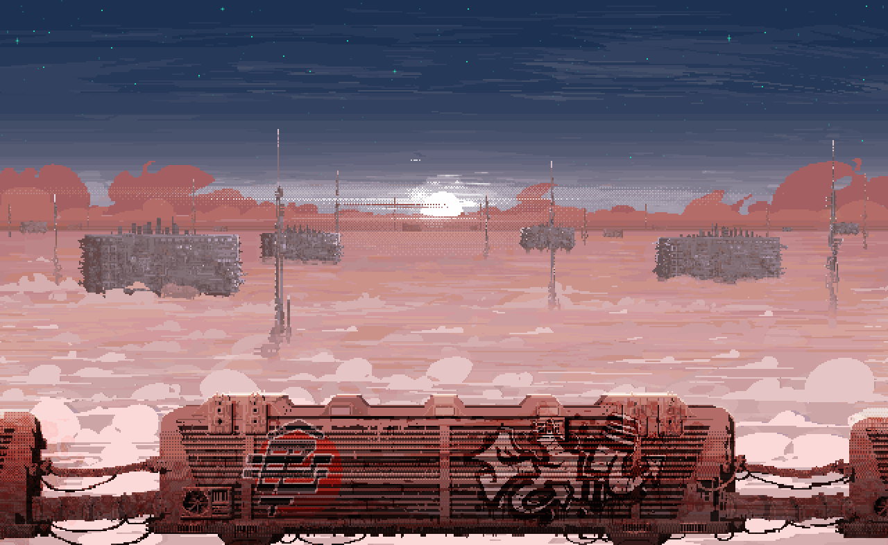 1280x786 Above Clouds Pixel art animation