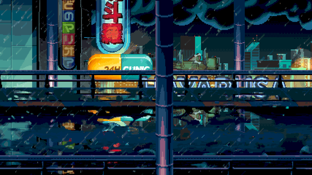 1240x697 A lot of animations and special effects for the Neon City Stage. Not the final version, but close enough. (12). GIFs - Behance