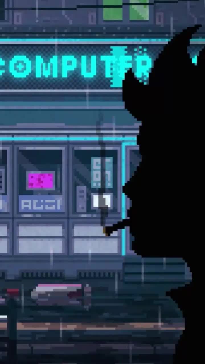 720x1280 iPhone Android Smoking Int The Rain Pixel Art Phone Live Wallpaper