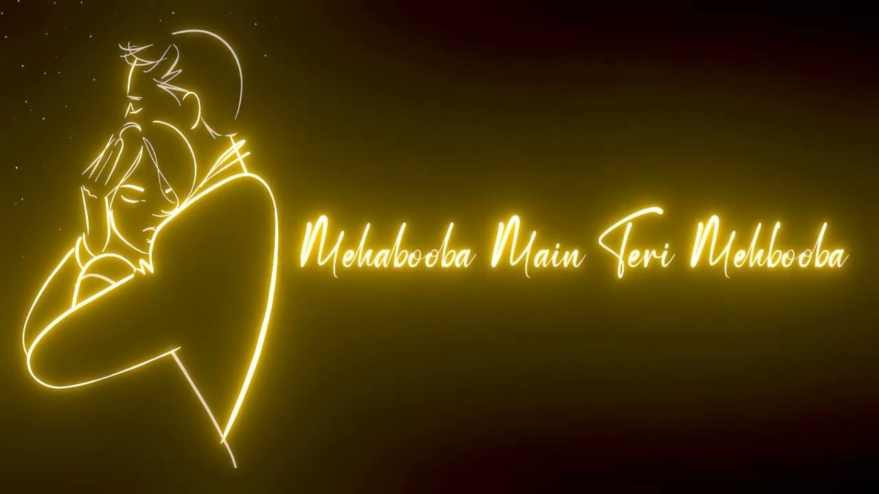 1280x720 Mehabooba Main Teri Mehbooba Song Lyrical Status. Black Screen WhatsApp Status. Viral Status Video