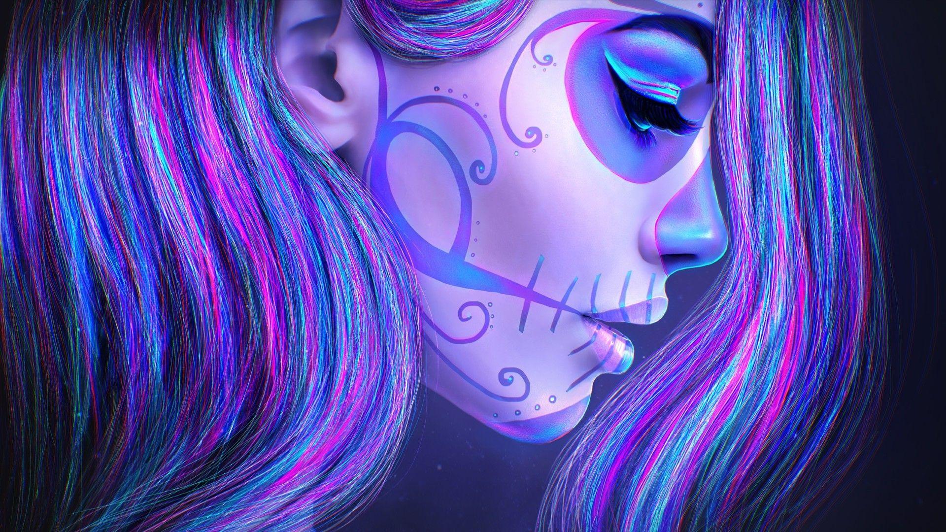 1920x1080 Sugar Skull Wallpaper: 23 Image, Art Category