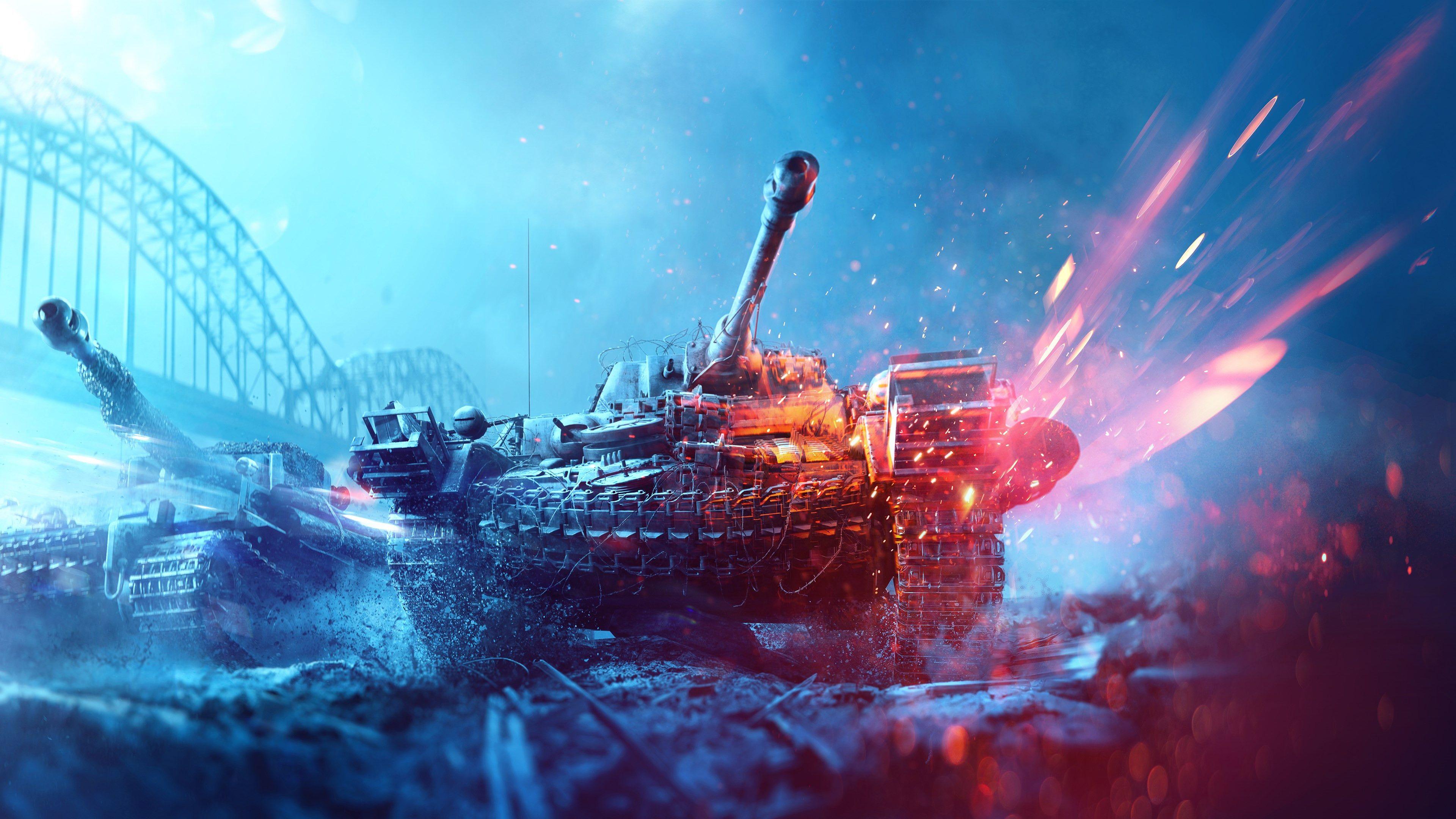 3840x2160 Download wallpaper: Battlefield 5 poster with tanks 3840x2160