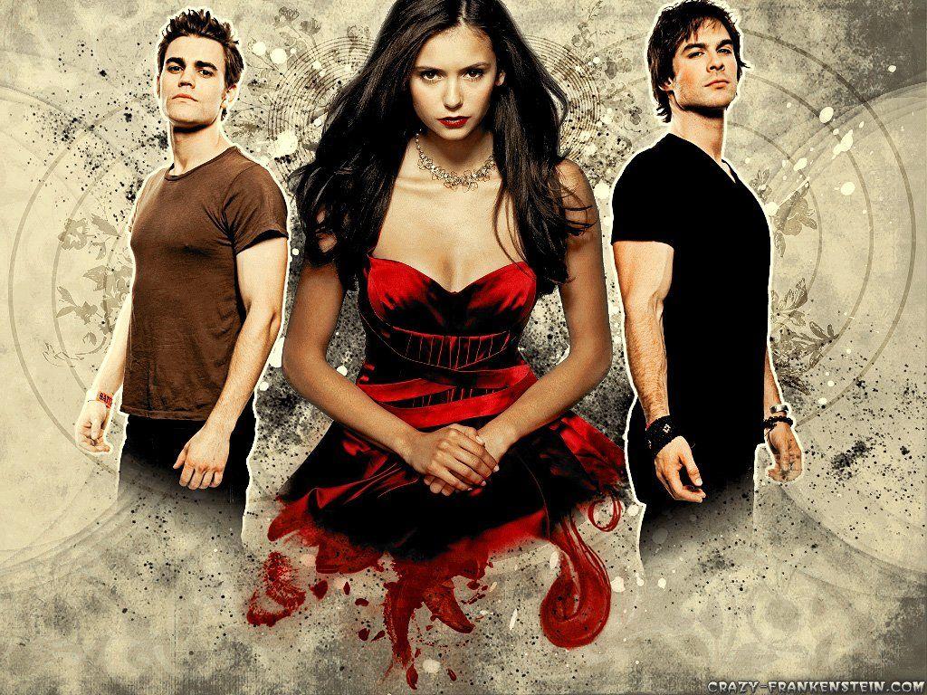 1024x768 Vampire Diaries Christmas Wallpaper