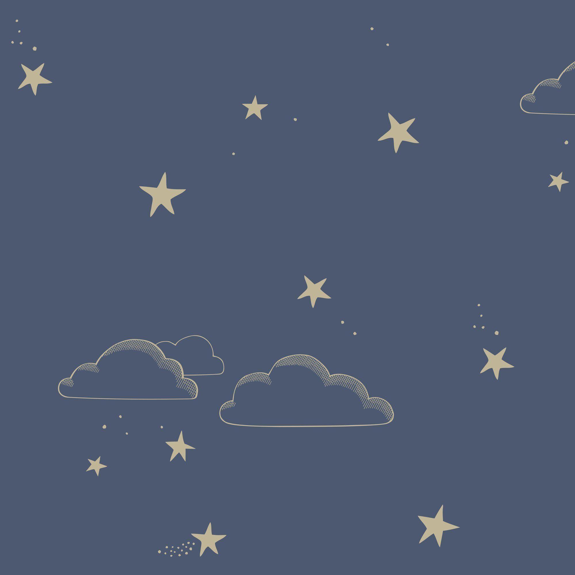 2000x2000 Starry Sky Wallpaper Gold. DS