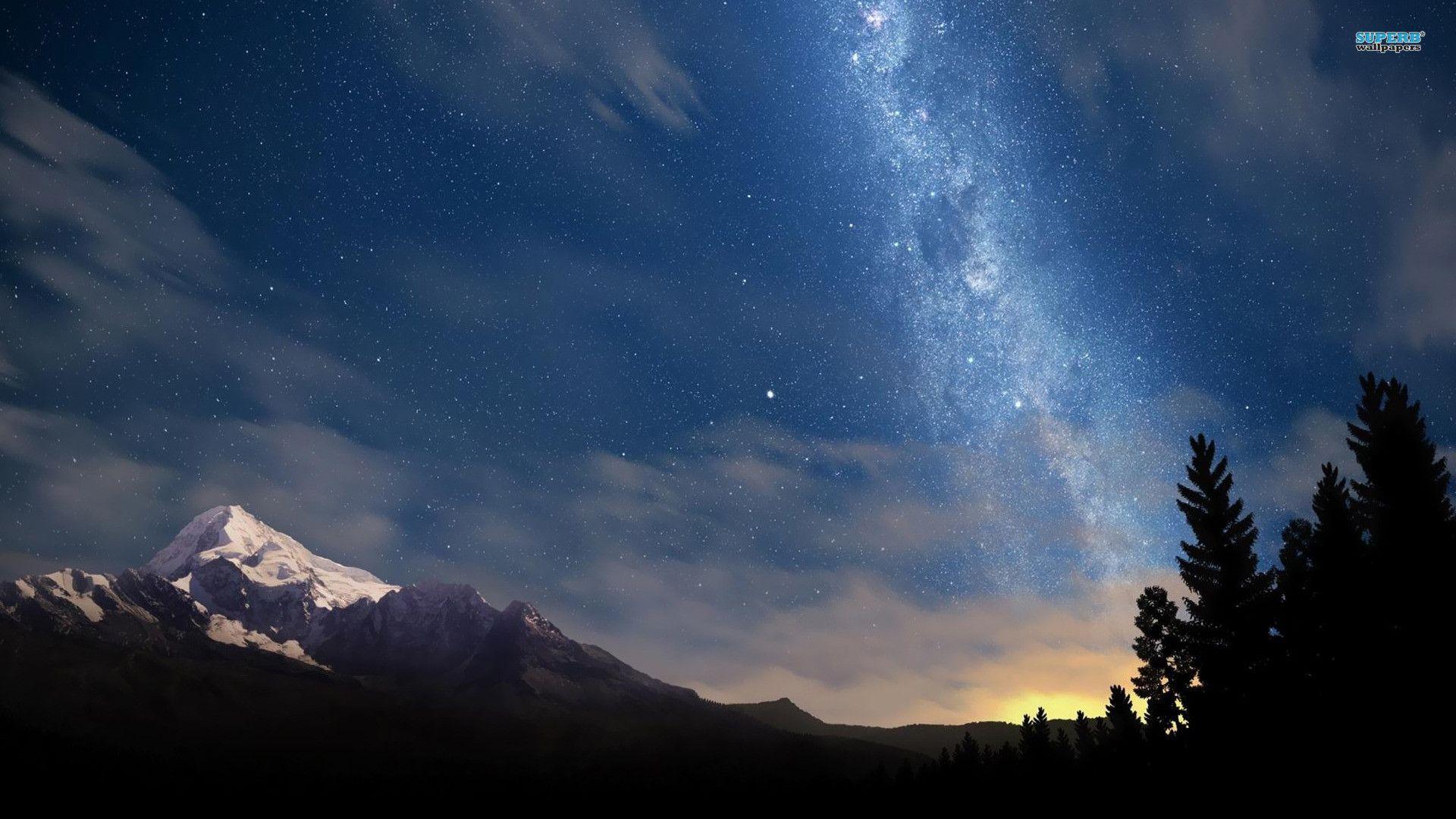 1920x1080 Starry Night Over the Rhone Wallpaper