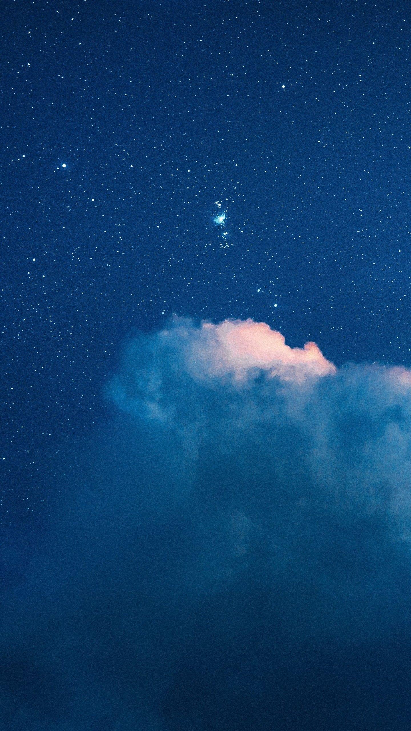 1440x2560 Starry sky 4K Wallpaper, Clouds, Blue sky, Night, Photography