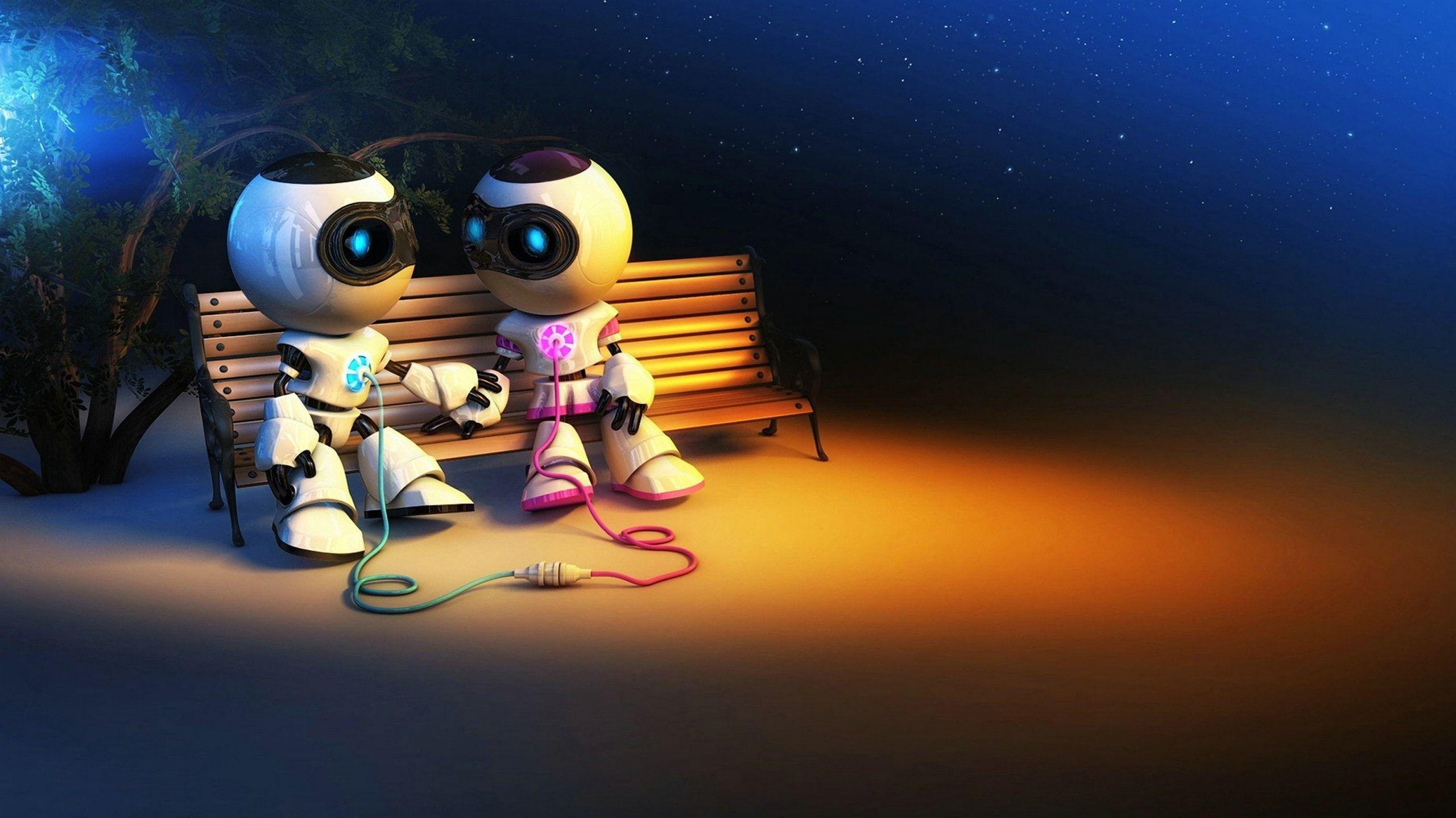 2560x1440 Robotic Love Wallpaper & Background Download