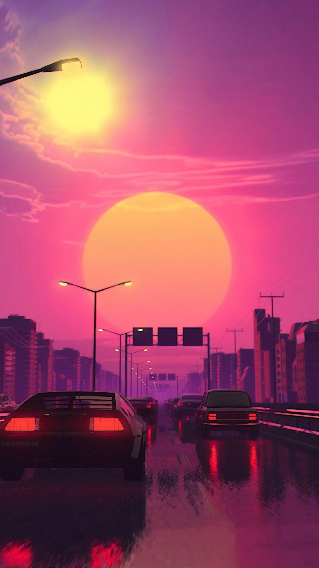 1080x1920 cyberpunk wallpaper 1080p. Wallpaperize. Vaporwave wallpaper, Synthwave art, Neon wallpaper