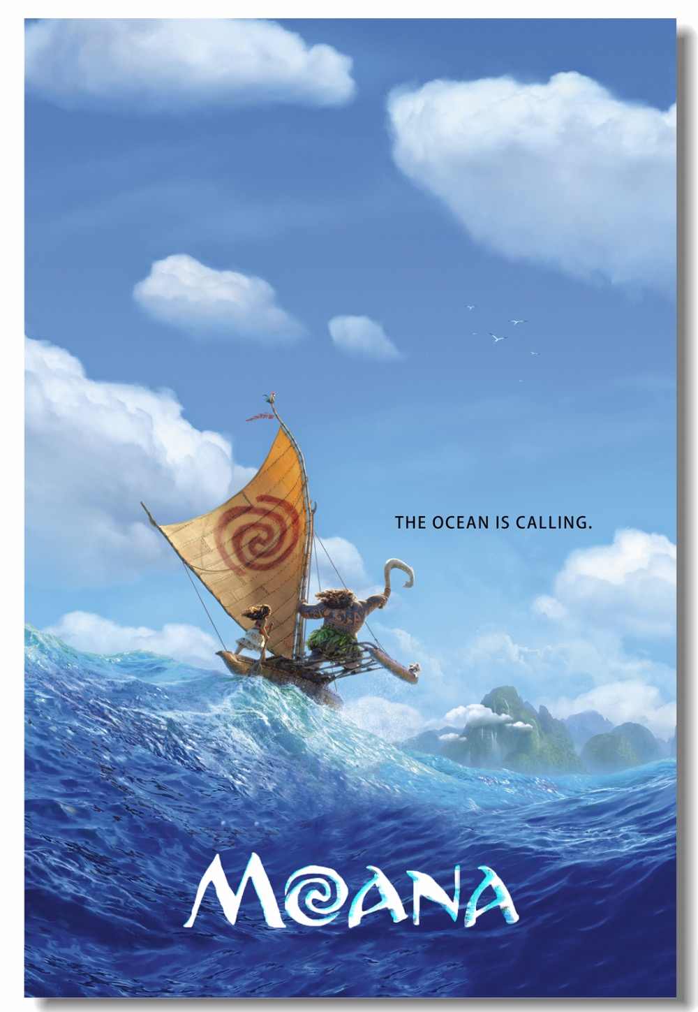 1000x1449 Custom Canvas Decals Vaiana Poster Moana Maui Wall Stickers Moana Animation Wallpaper Kids Room Mural Bedroom Decoration #. bedroom decor. poster harry potterharry potter poster
