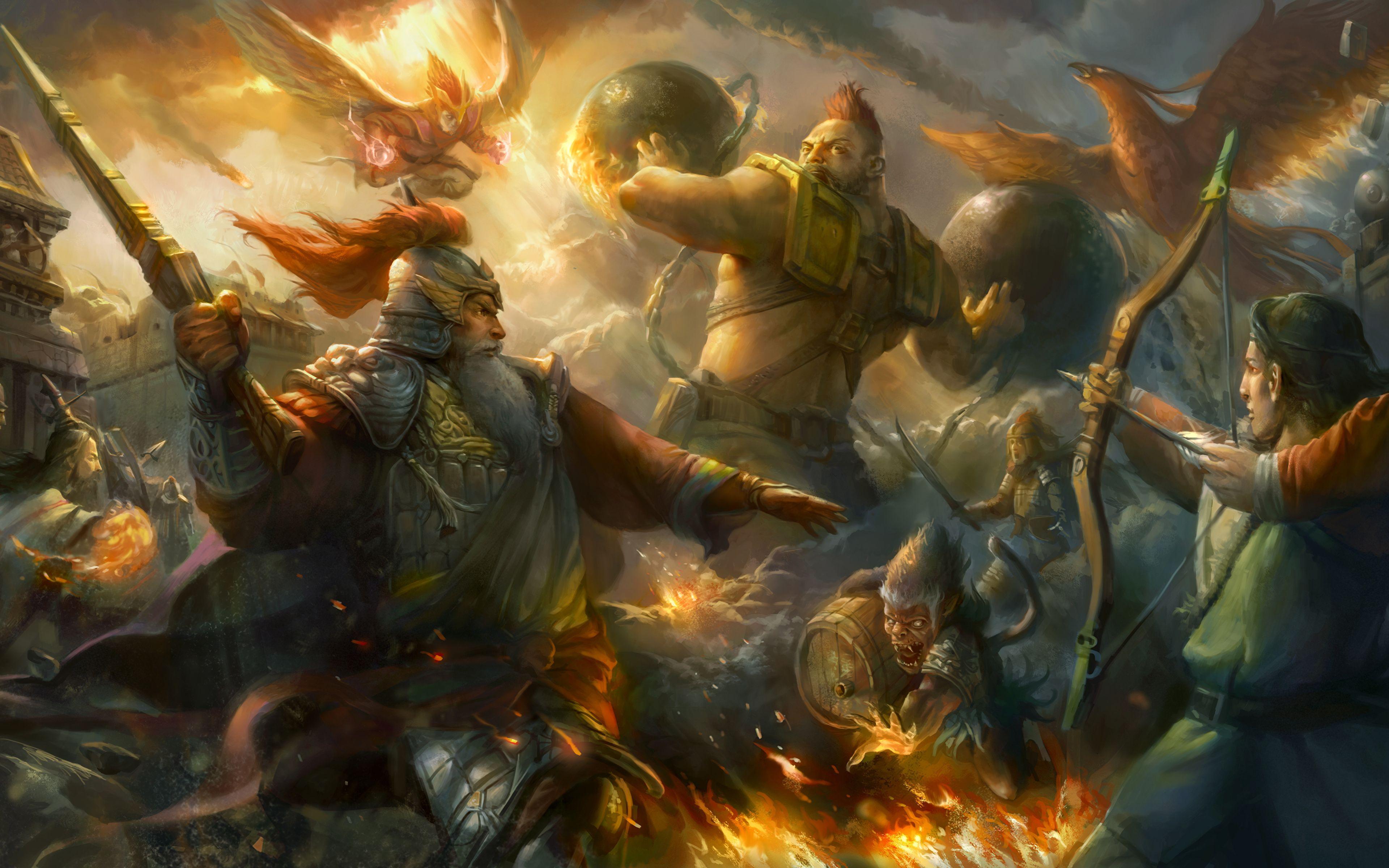 3840x2400 Image armour Archers Samurai Man warrior Fantasy fighting 3840x2400