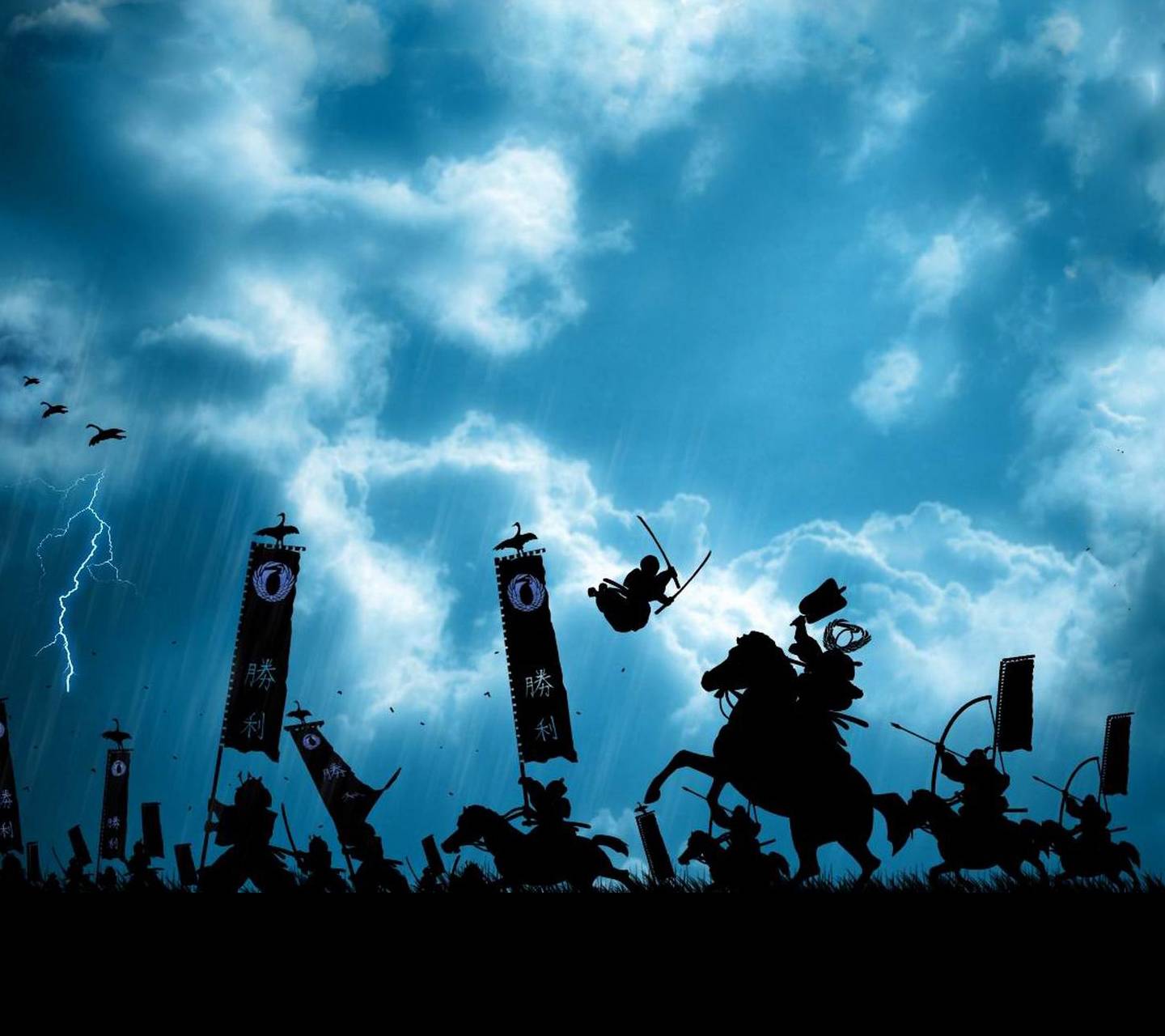 1440x1280 Samurai Battle wallpaper