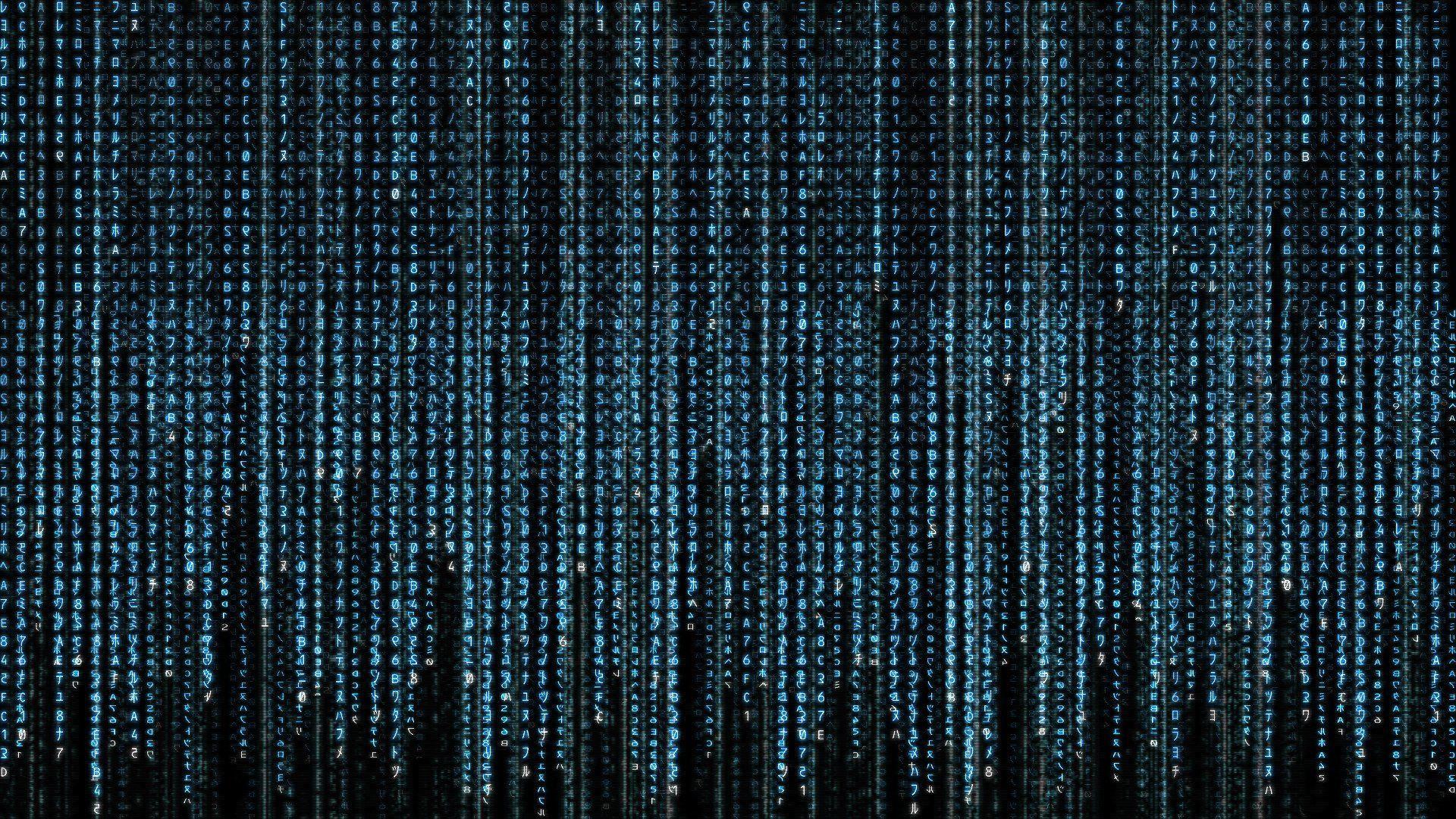 1920x1080 Abstract Blue Matrix Numbers Symbols Wallpaper. Code wallpaper, Cool desktop background, Pc desktop wallpaper