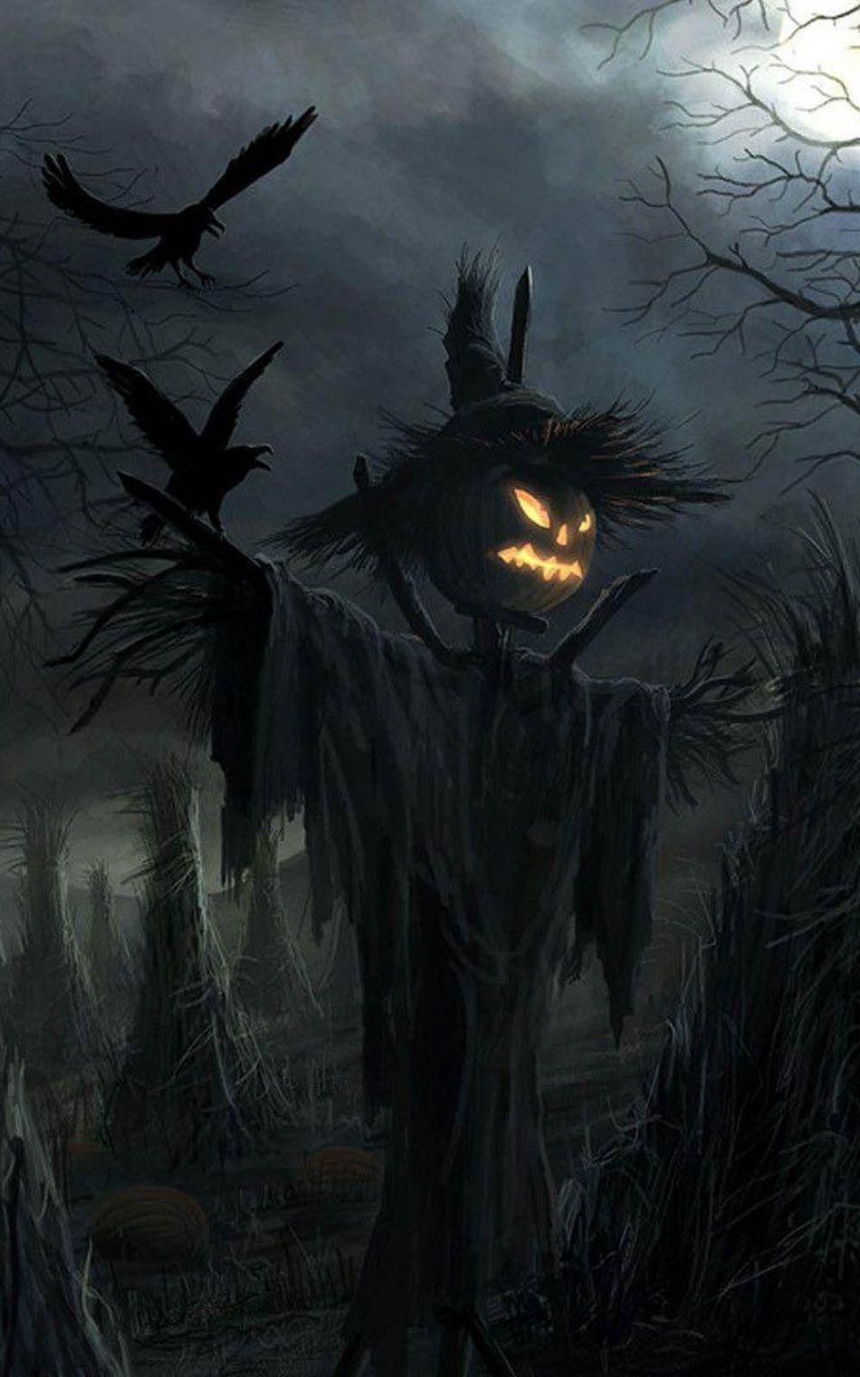 950x1520 Scary Halloween Scarecrow HD Mobile Wallpaper Phone Wallpaper Scary Wallpaper & Background Download