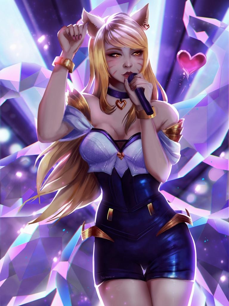 768x1024 Kda Ahri Lol Wallpaper HD Wallpaper