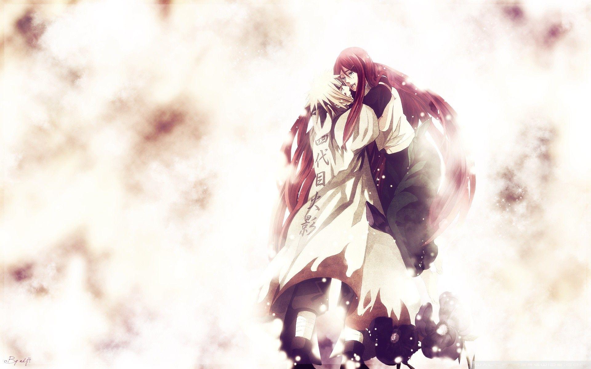 1920x1200 love, anime, manga, Minato Namikaze, Uzumaki Kushina wallpaper