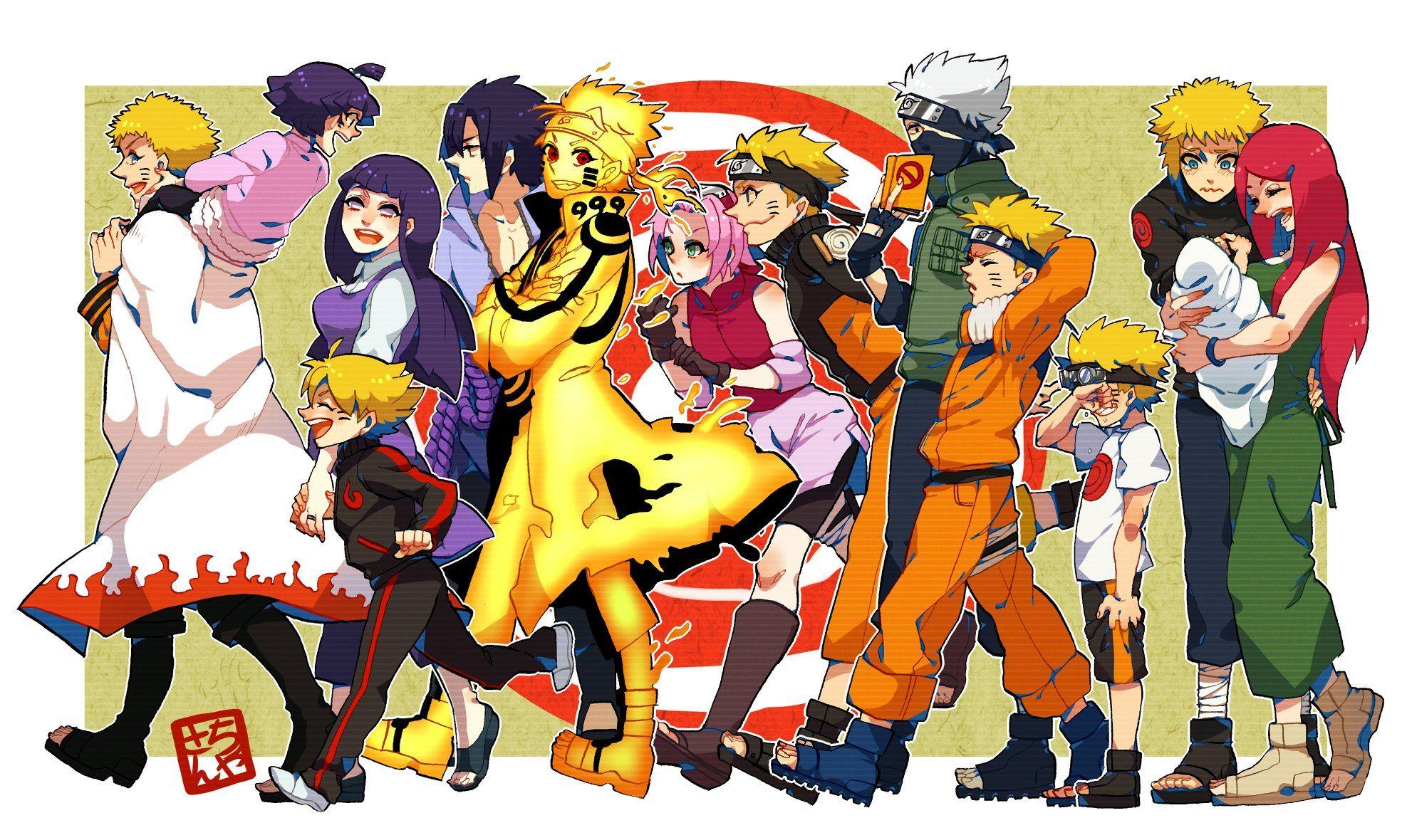 1982x1180 NARUTO Uchiha Sasuke Namikaze Minato Uzumaki Naruto Uzumaki Kushina wallpaperx1180