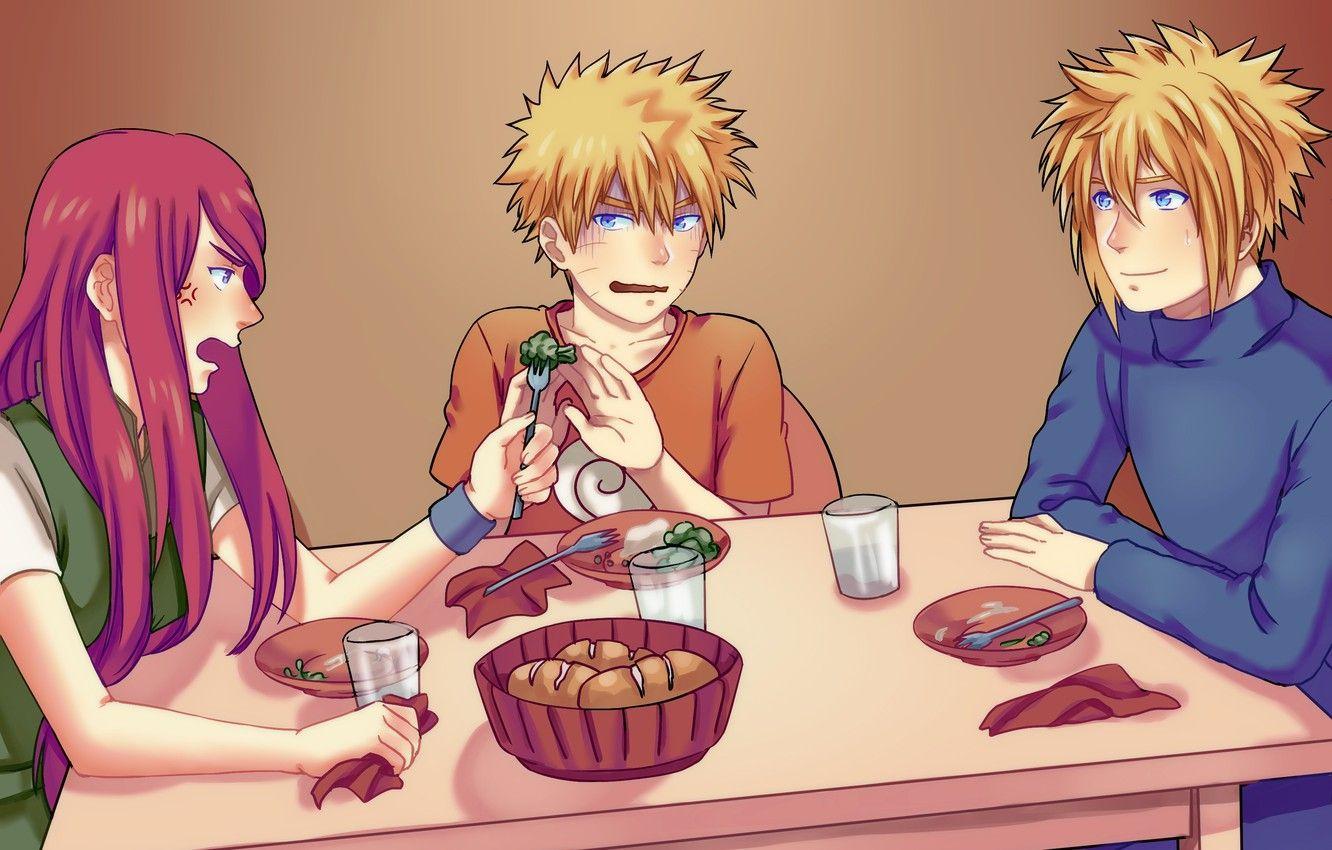 1332x850 Wallpaper Naruto, naruto, art, Minato, broccoli, Breakfast, Kushina image for desktop, section прочее
