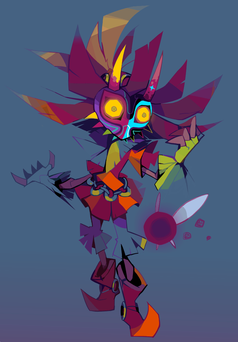 832x1192 Skull Kid wearing Majora's Mask. Majora's Mask