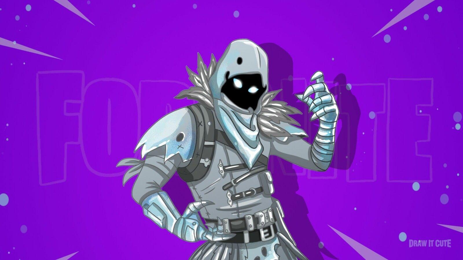 1600x900 How to draw Frozen Raven. Fortnite Season 7 tutorial, DrawitCute .Com