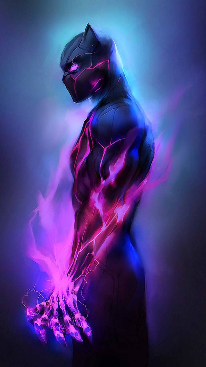 Neon Black Panther Marvel Wallpapers Top Free Neon Black Panther Marvel Backgrounds Wallpaperaccess