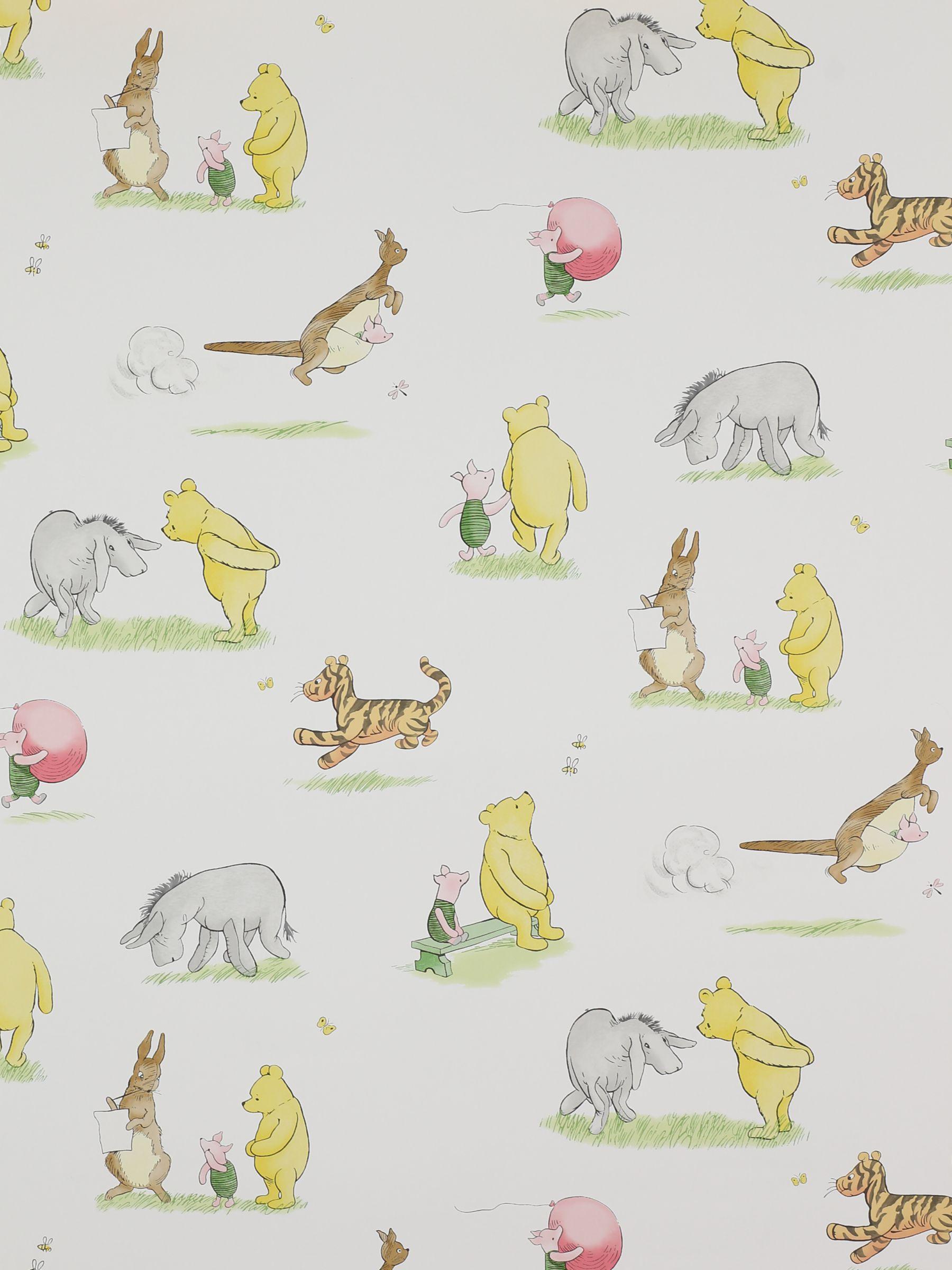 1800x2400 Jane Churchill Winnie The Pooh & Friends Wallpaper at John Lewis & Partners