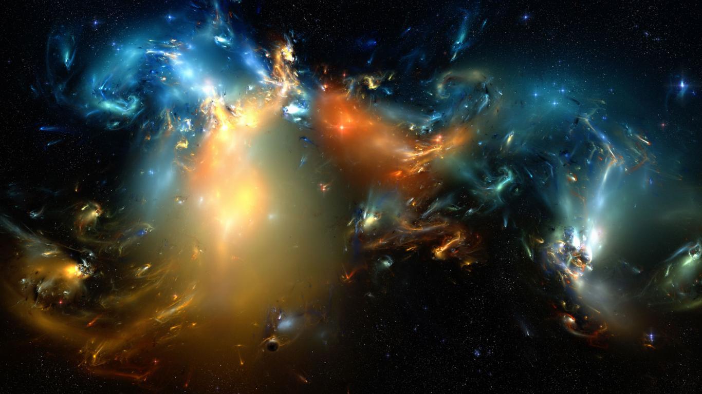 1366x768 Graphic On HD Wall 3D