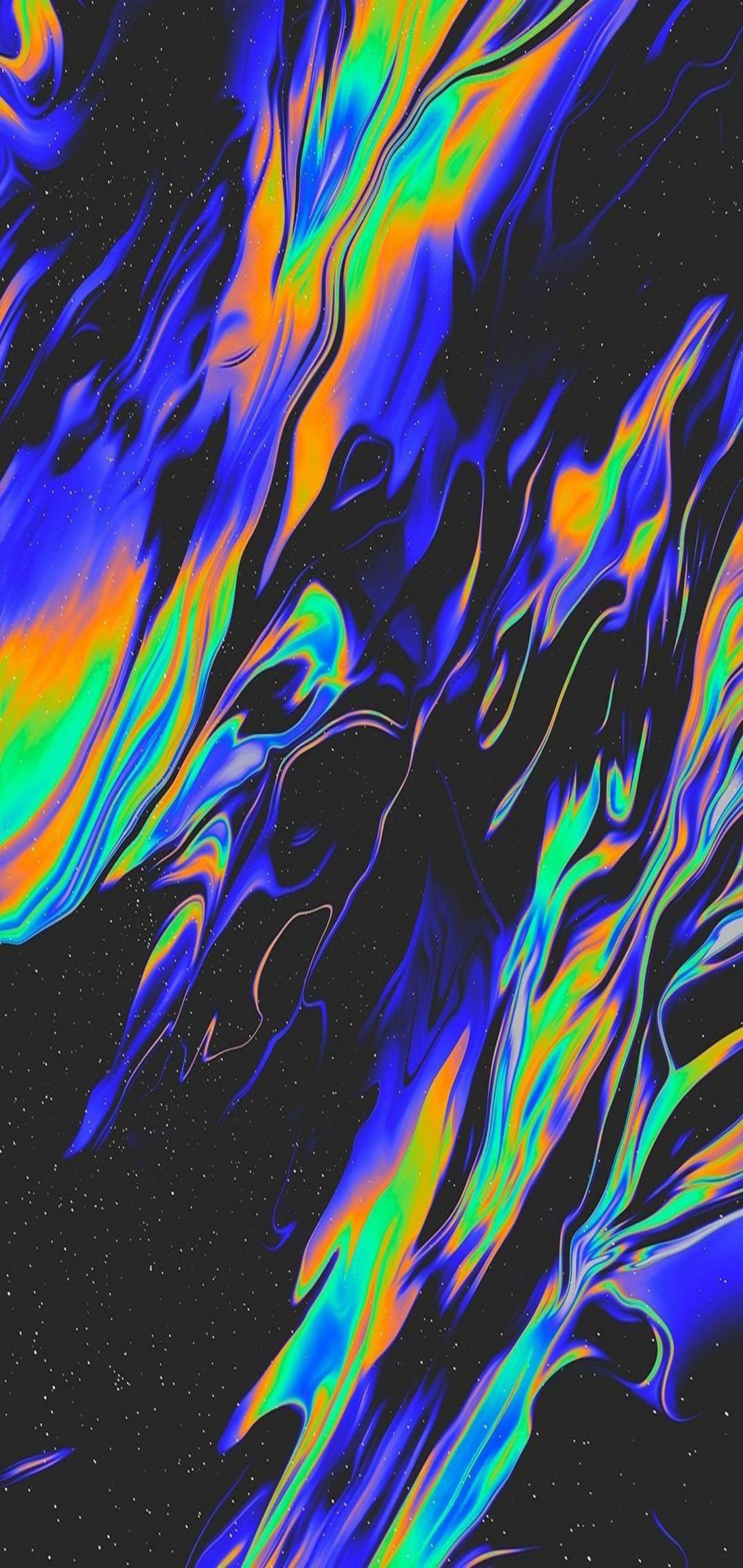 1440x3040 liquid #fluid #art #abstraction #stains #colorful #wavy. Trippy wallpaper, Art wallpaper, Neon wallpaper