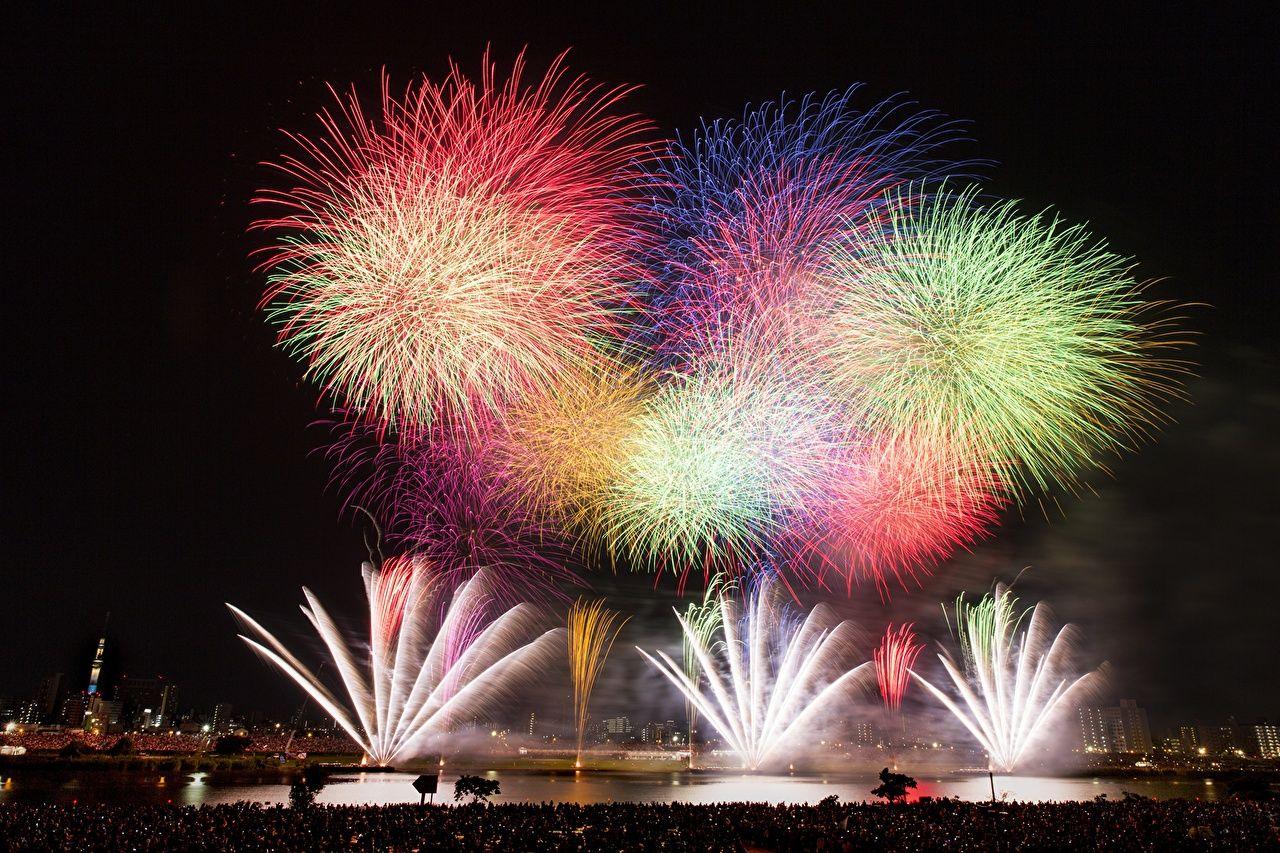1280x853 Desktop Wallpaper Tokyo Japan Fireworks Night Cities