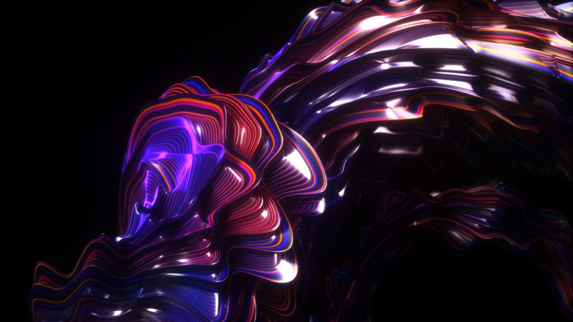 1920x1080 Liquid Neon Abstraction Wallpaper 48953