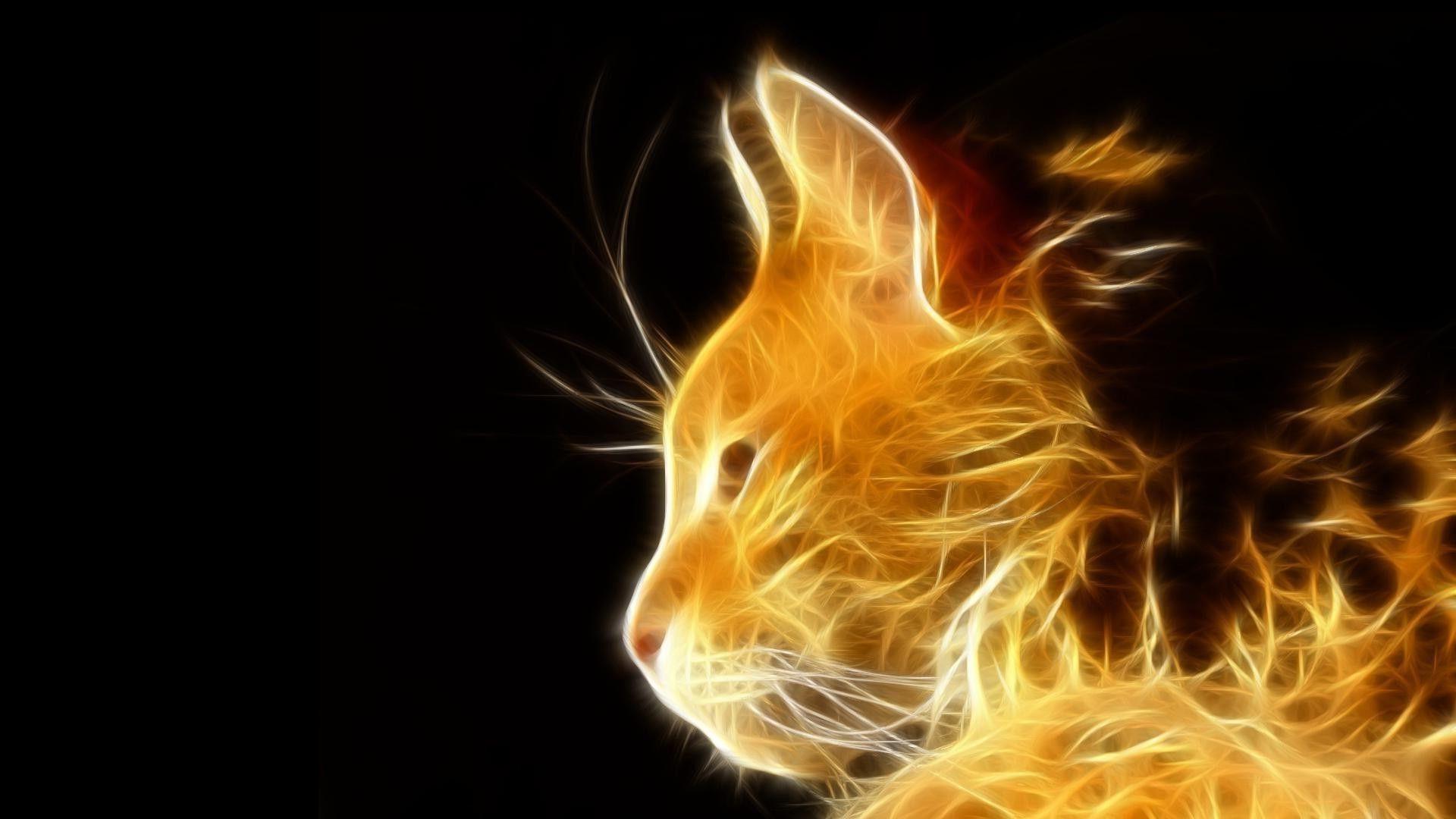 Neon Cat Wallpaper