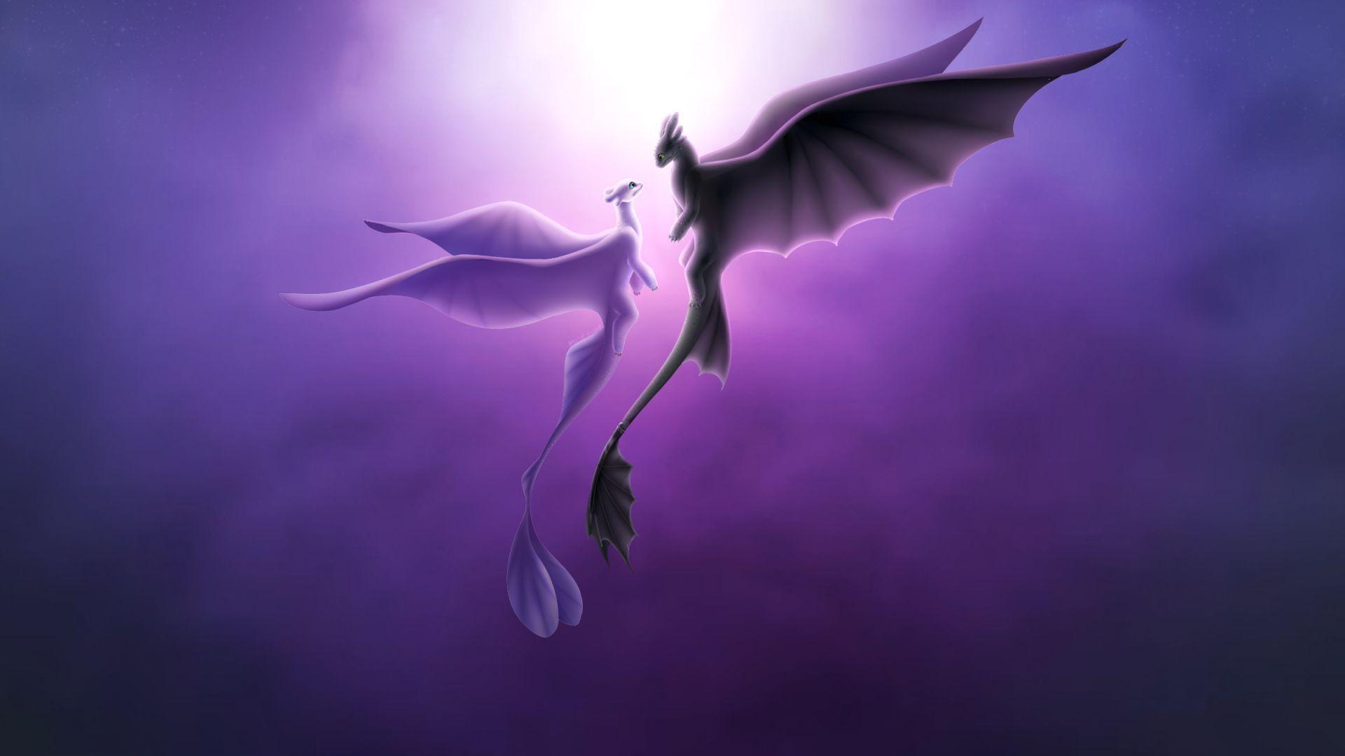 1920x1080 Desktop wallpaper toothless and light fury, romantic, love, dragons, HD image, picture, background, 263Dfe