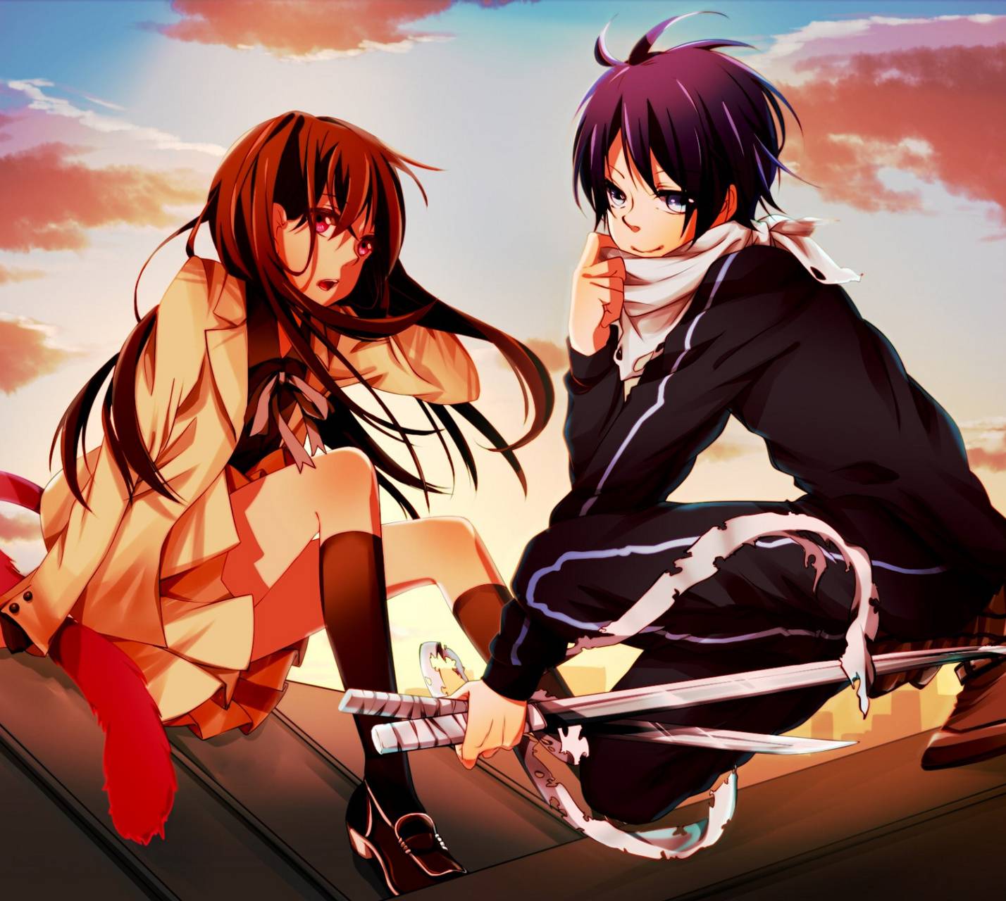 1428x1280 yato and hiyori wallpaper