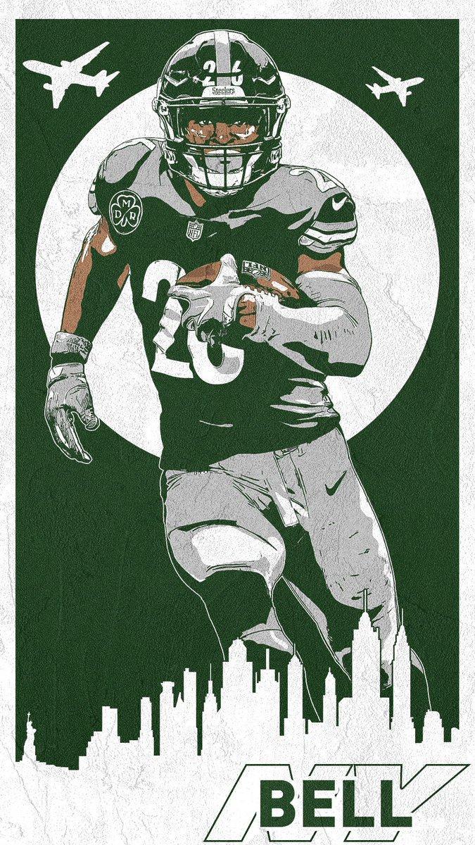 675x1200 Le'Veon Bell New York Jets Wallpaper