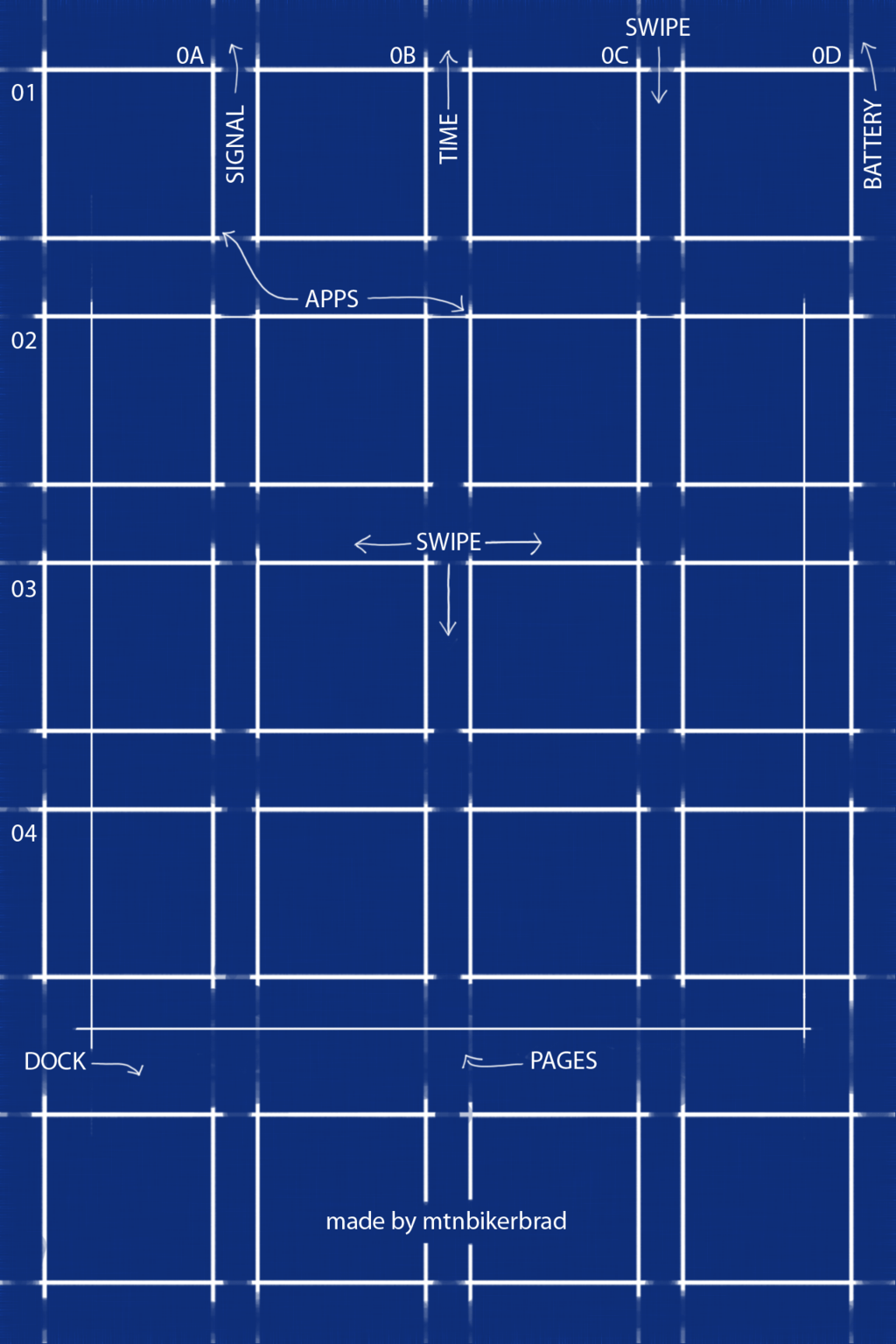 1024x1536 Blueprint for iOS7 iPhone 4s