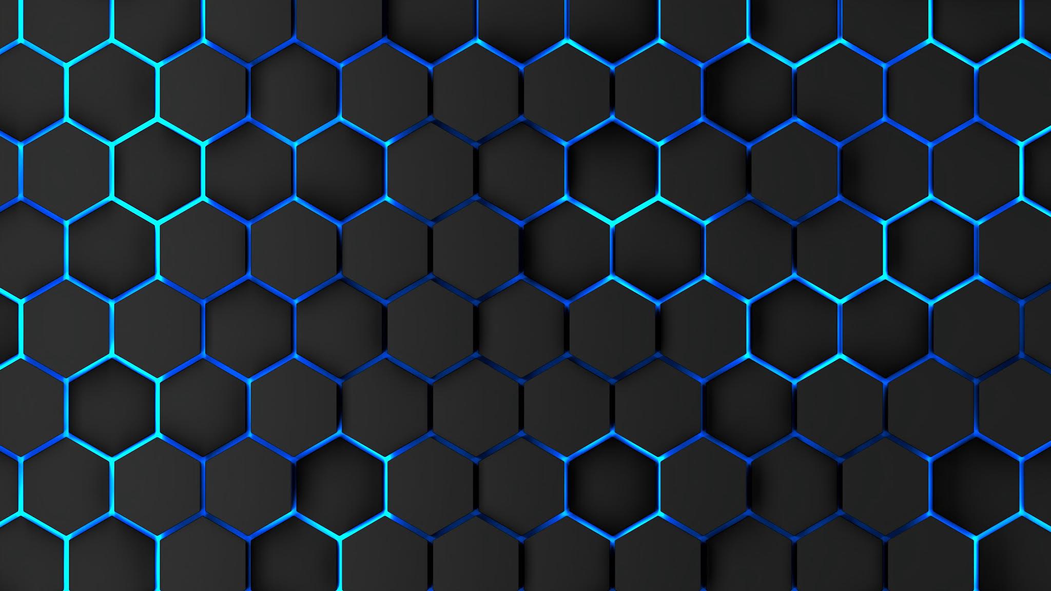 Blue Honeycomb Background