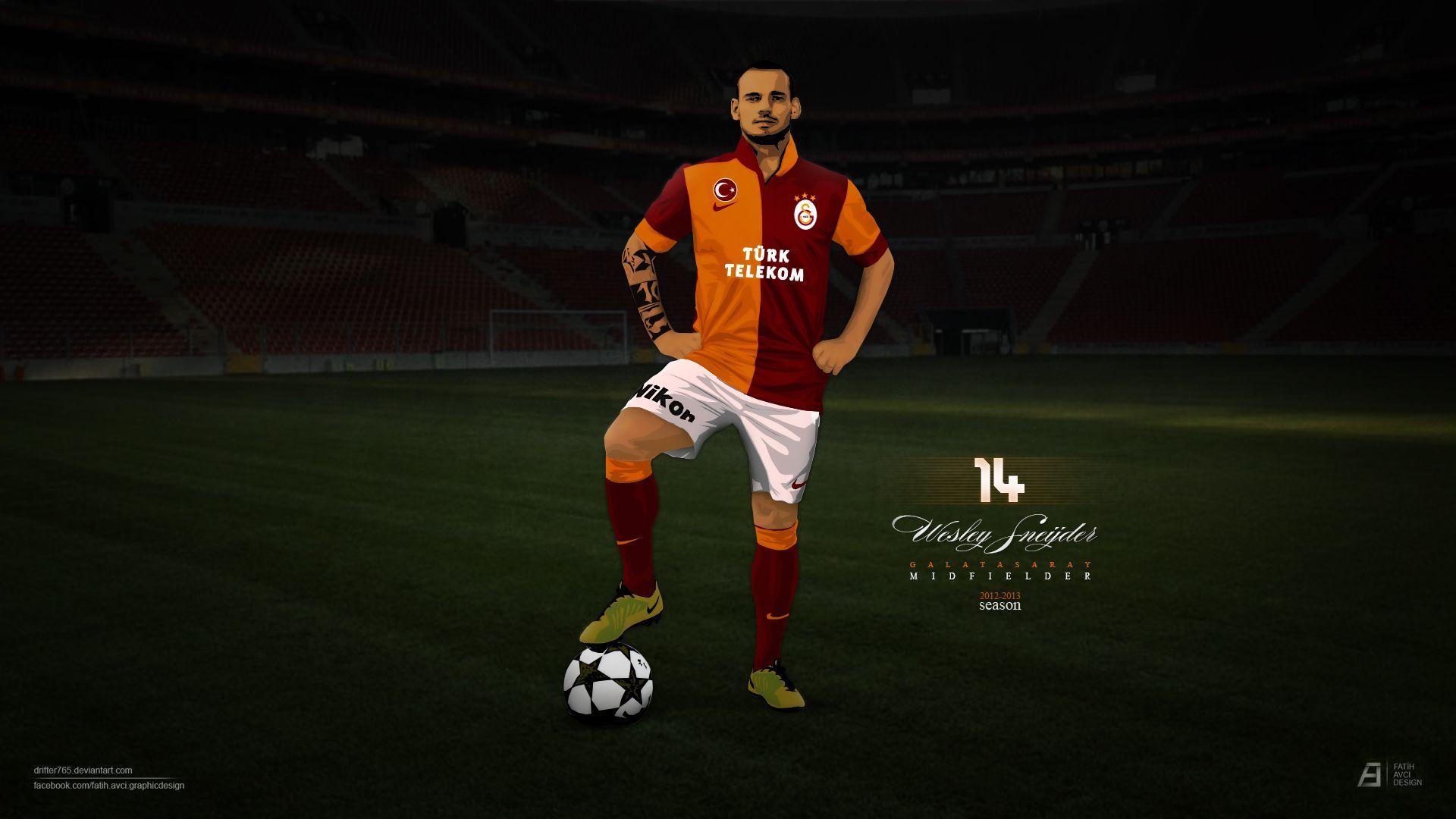 1920x1080 Wesley Sneijder Wallpaper, Wesley Sneijder PC Background 49. Soccer field, Soccer, Basketball court