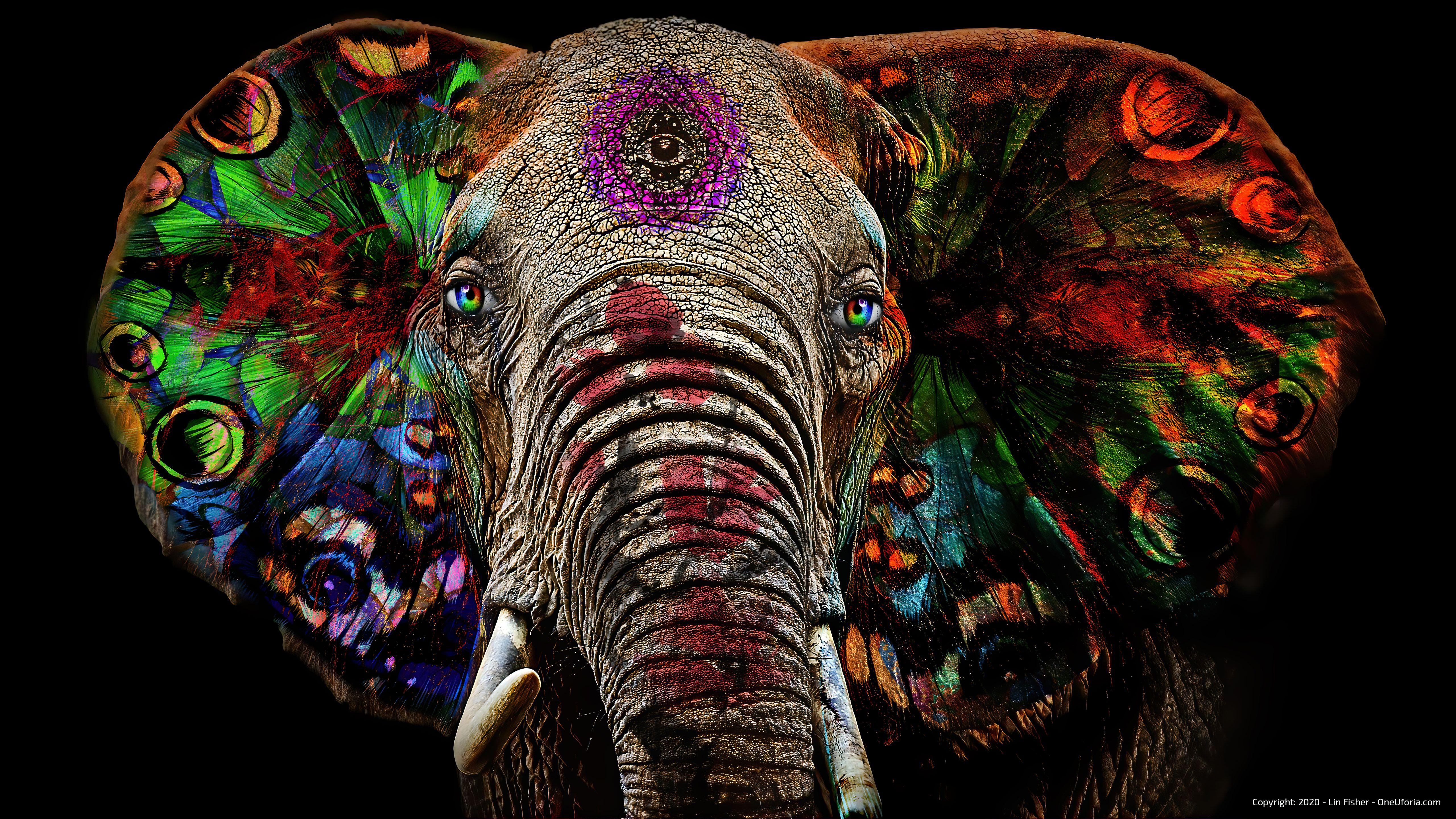 5120x2880 Metaphysical Spiritual Surreal Sacred Geometry Animals Ai Frontal View Wallpaper:5120x2880