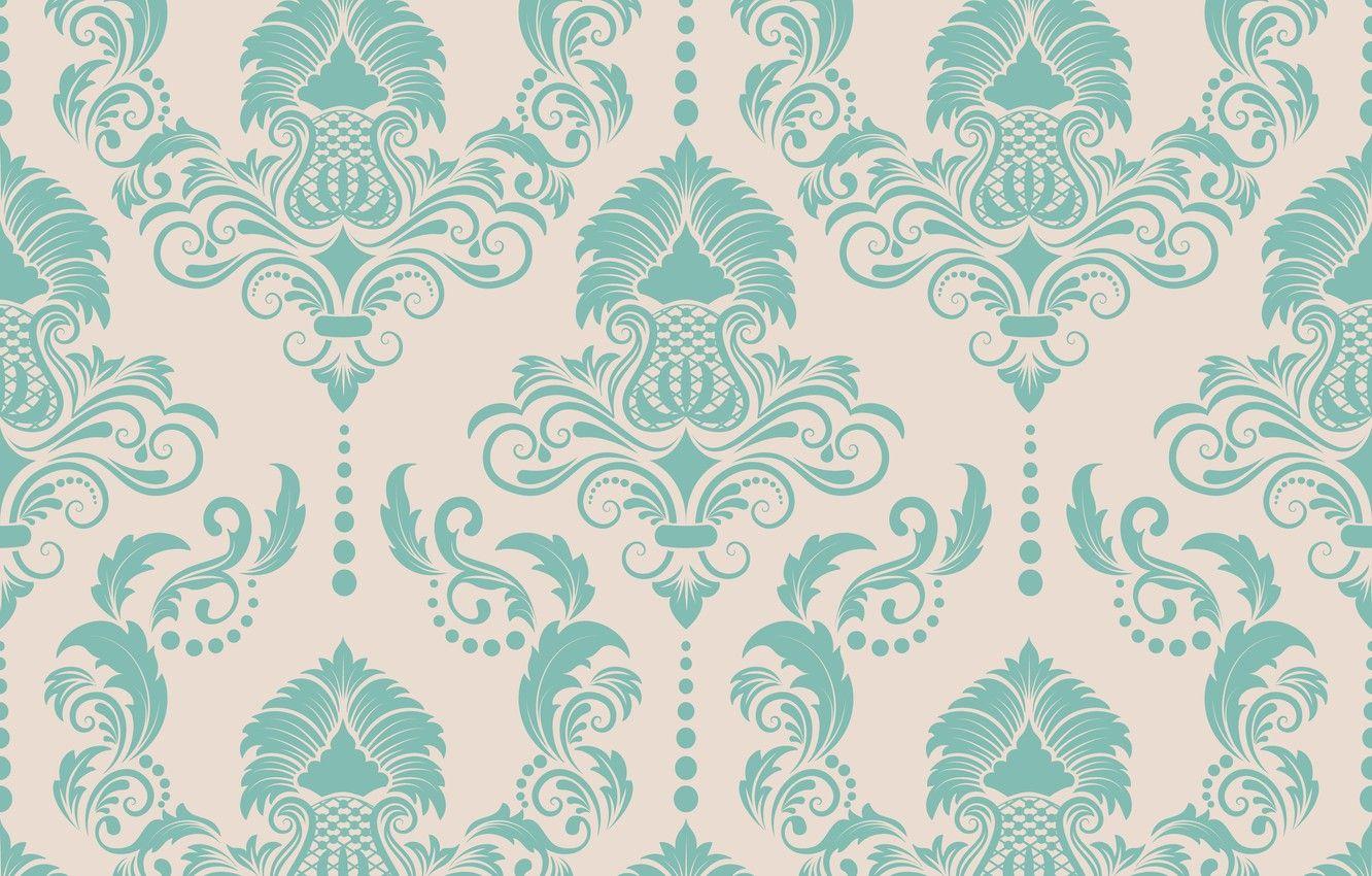 1332x850 Wallpaper background, blue, texture, ornament, style, vintage, pattern, victorian image for desktop, section текстуры